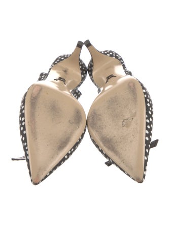 Paul Andrew Printed Bow Accents Slingback Pumps