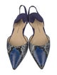 Paul Andrew Suede Animal Print Slingback Flats