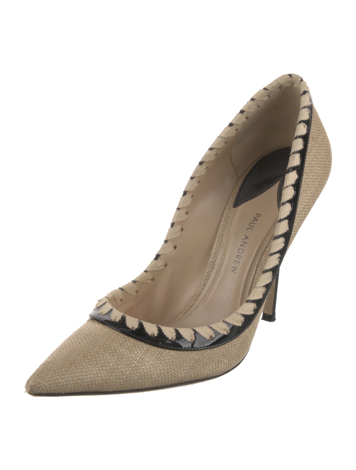 Paul Andrew Canvas Colorblock Pattern Pumps