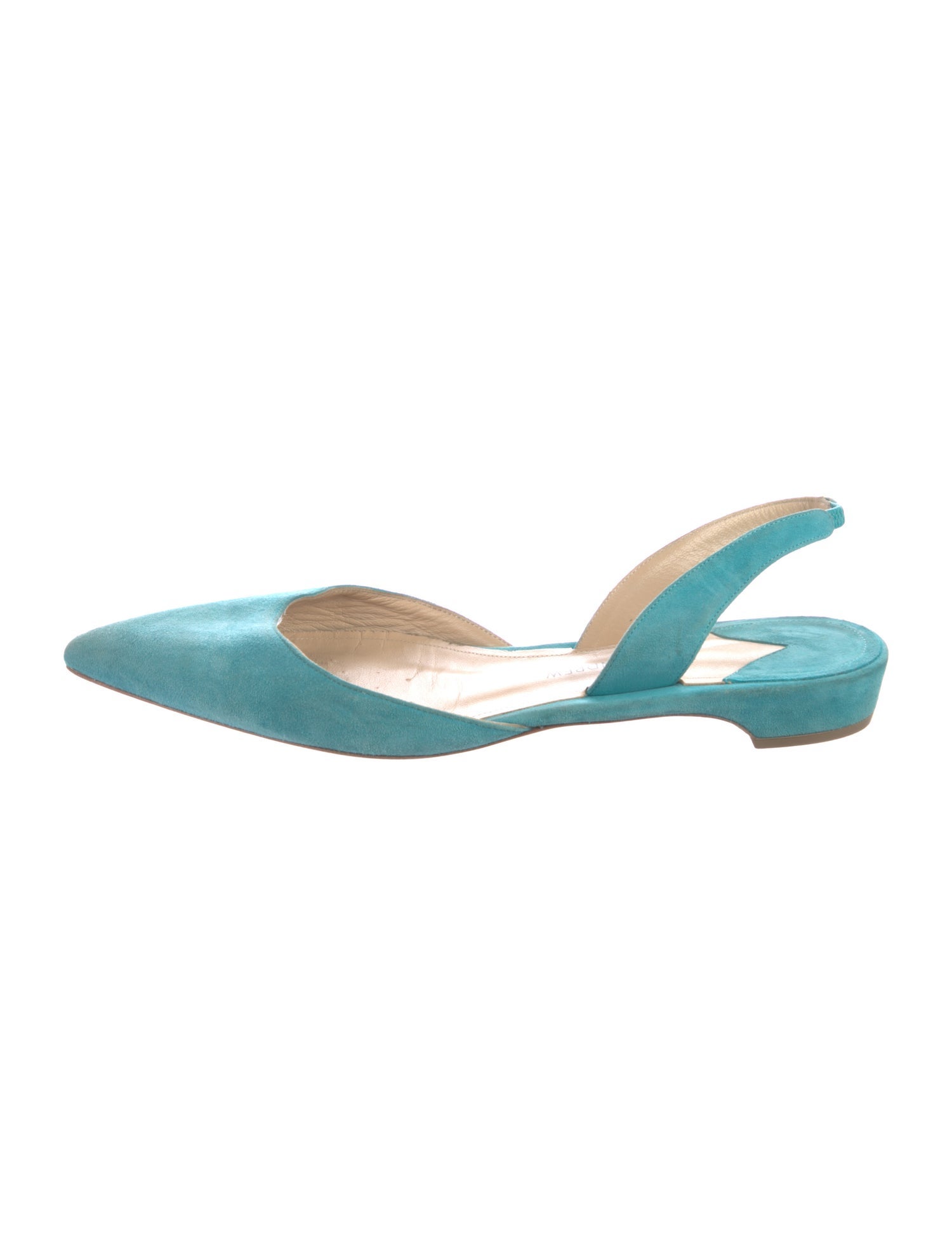 Paul Andrew Suede Animal Print Slingback Flats