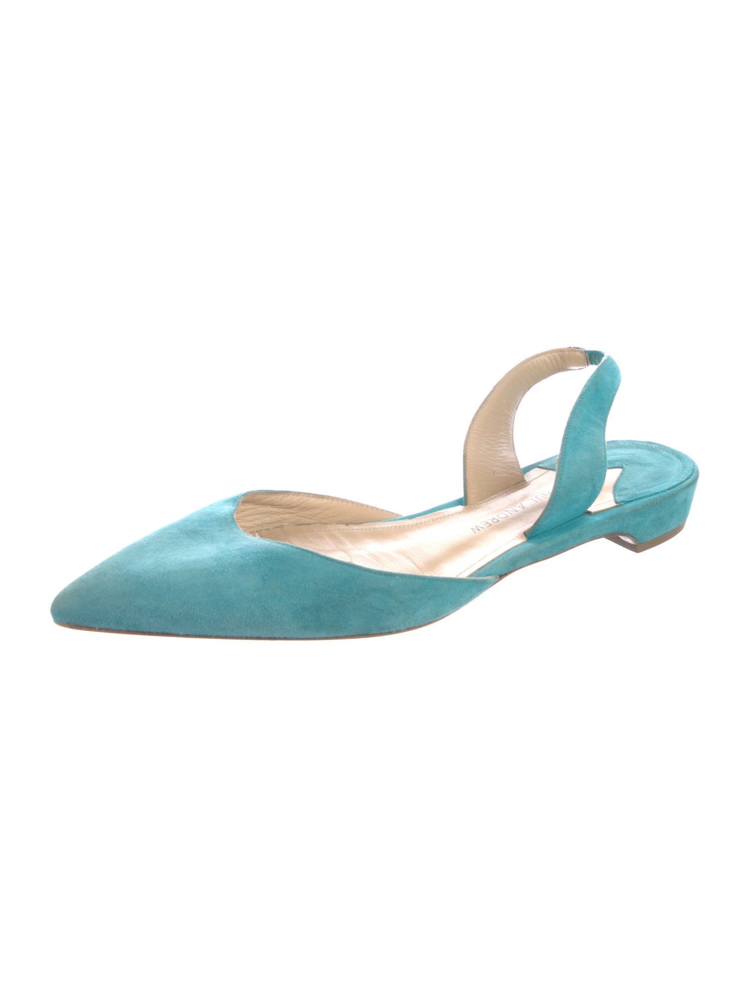 Paul Andrew Suede Animal Print Slingback Flats