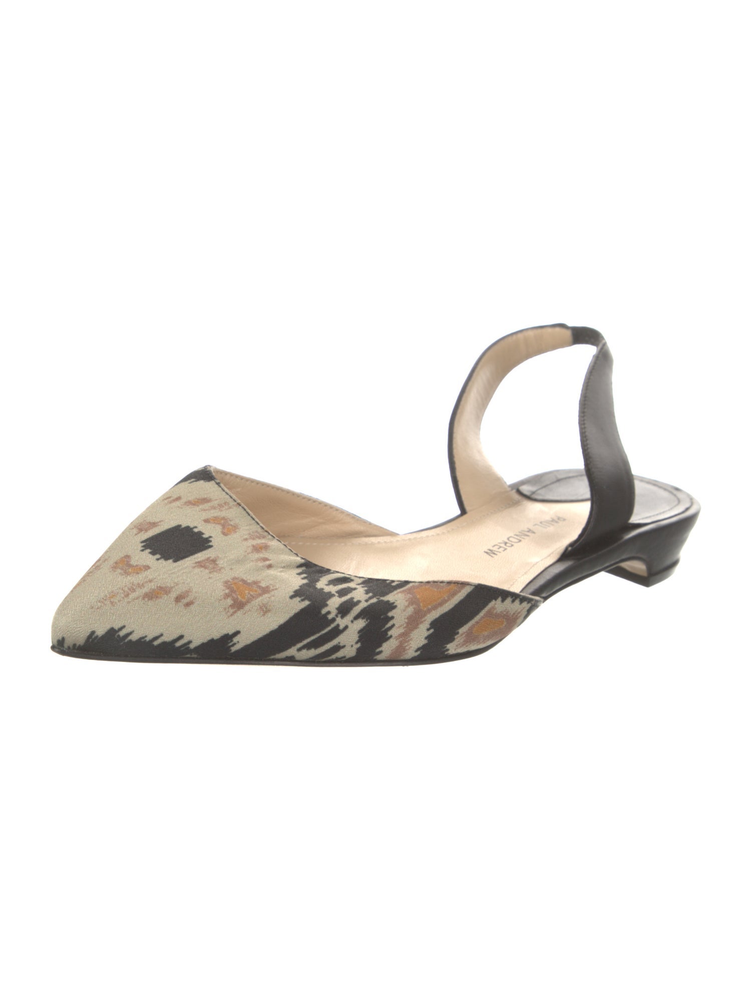 Paul Andrew Animal Print Slingback Flats