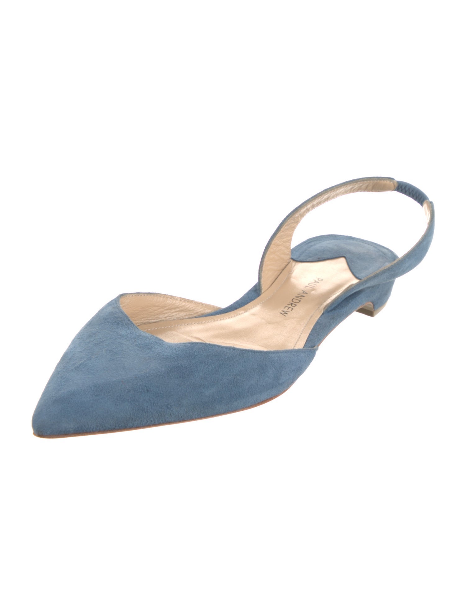 Paul Andrew Suede Animal Print Slingback Flats