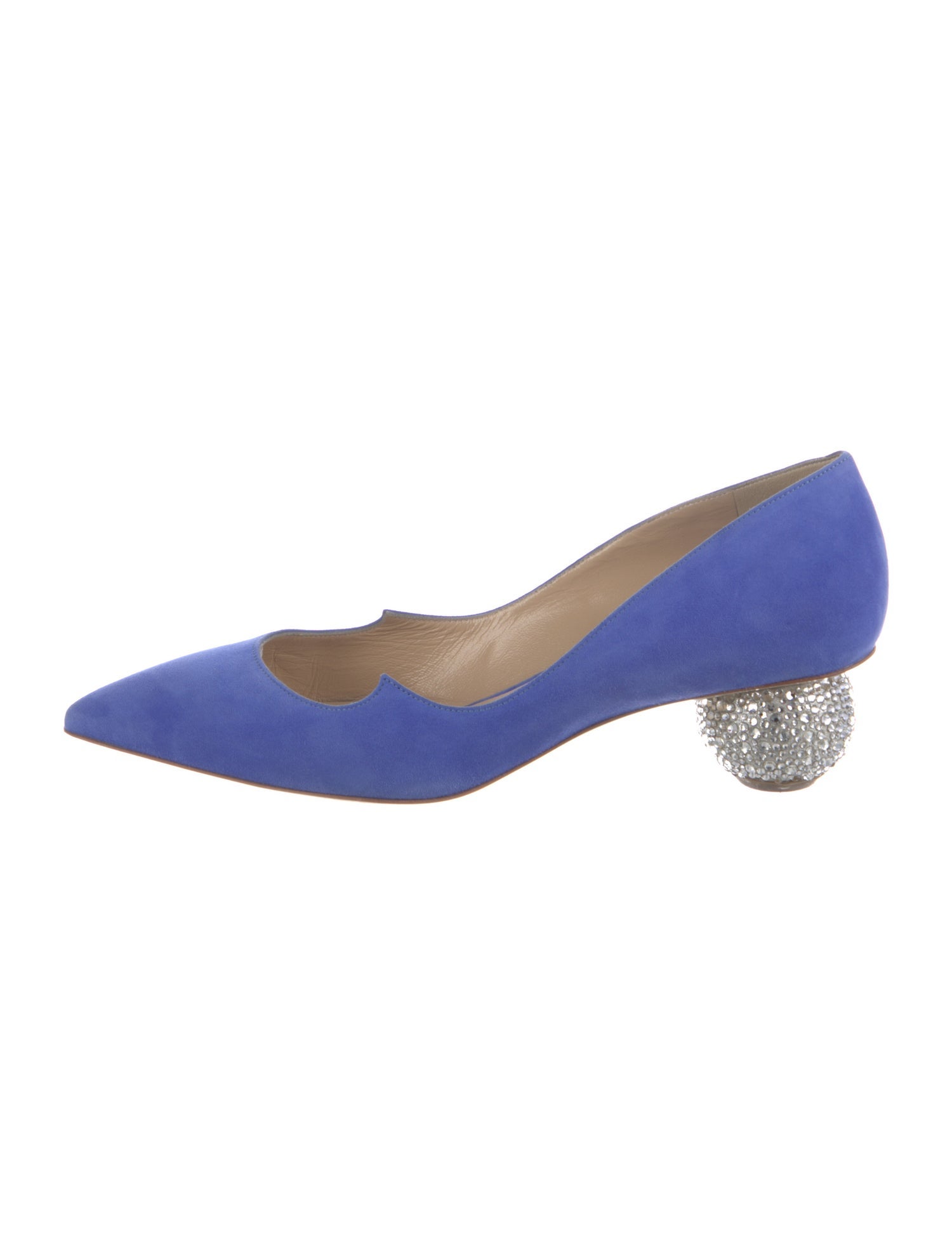 Paul Andrew Suede Crystal Embellishments Pumps