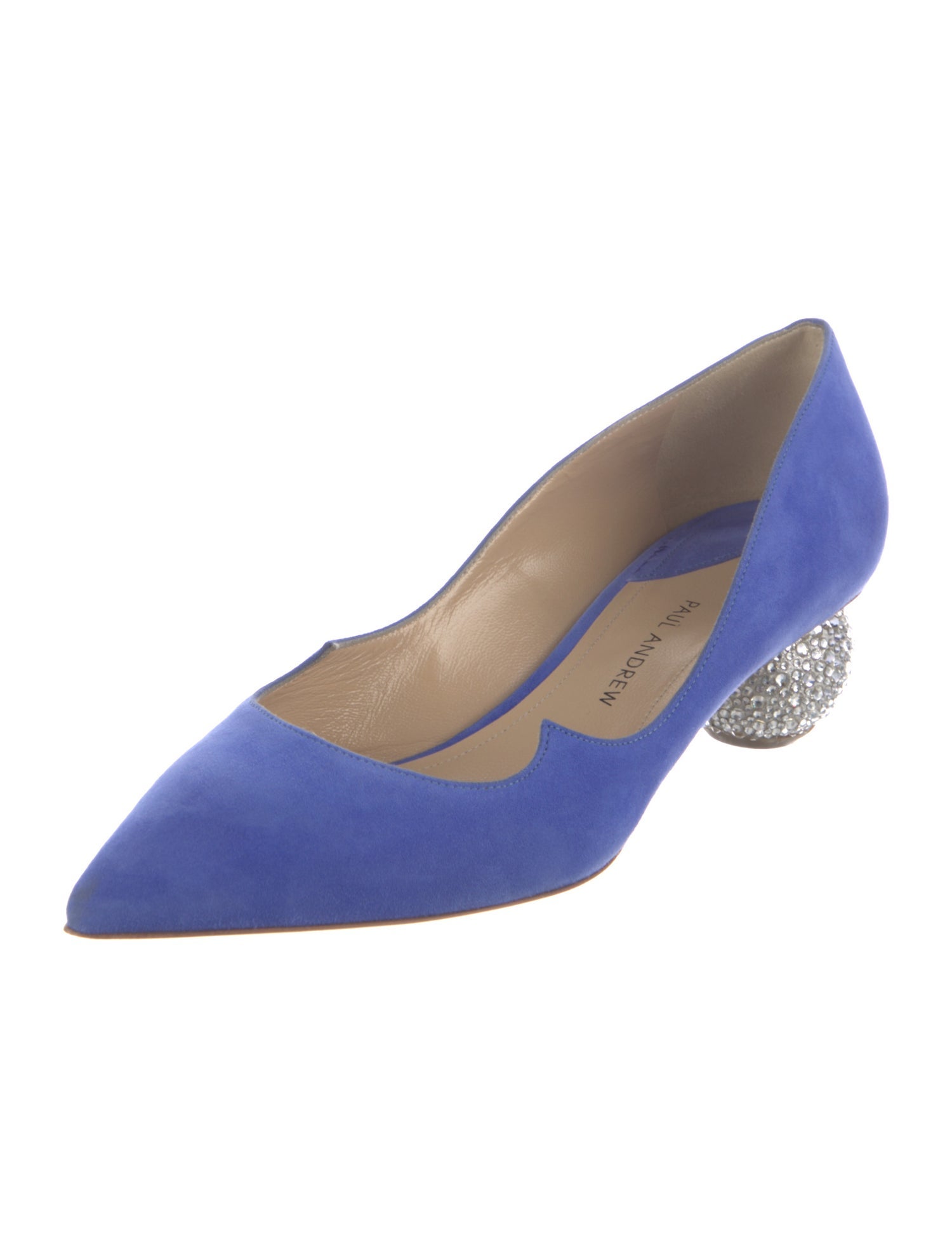 Paul Andrew Suede Crystal Embellishments Pumps