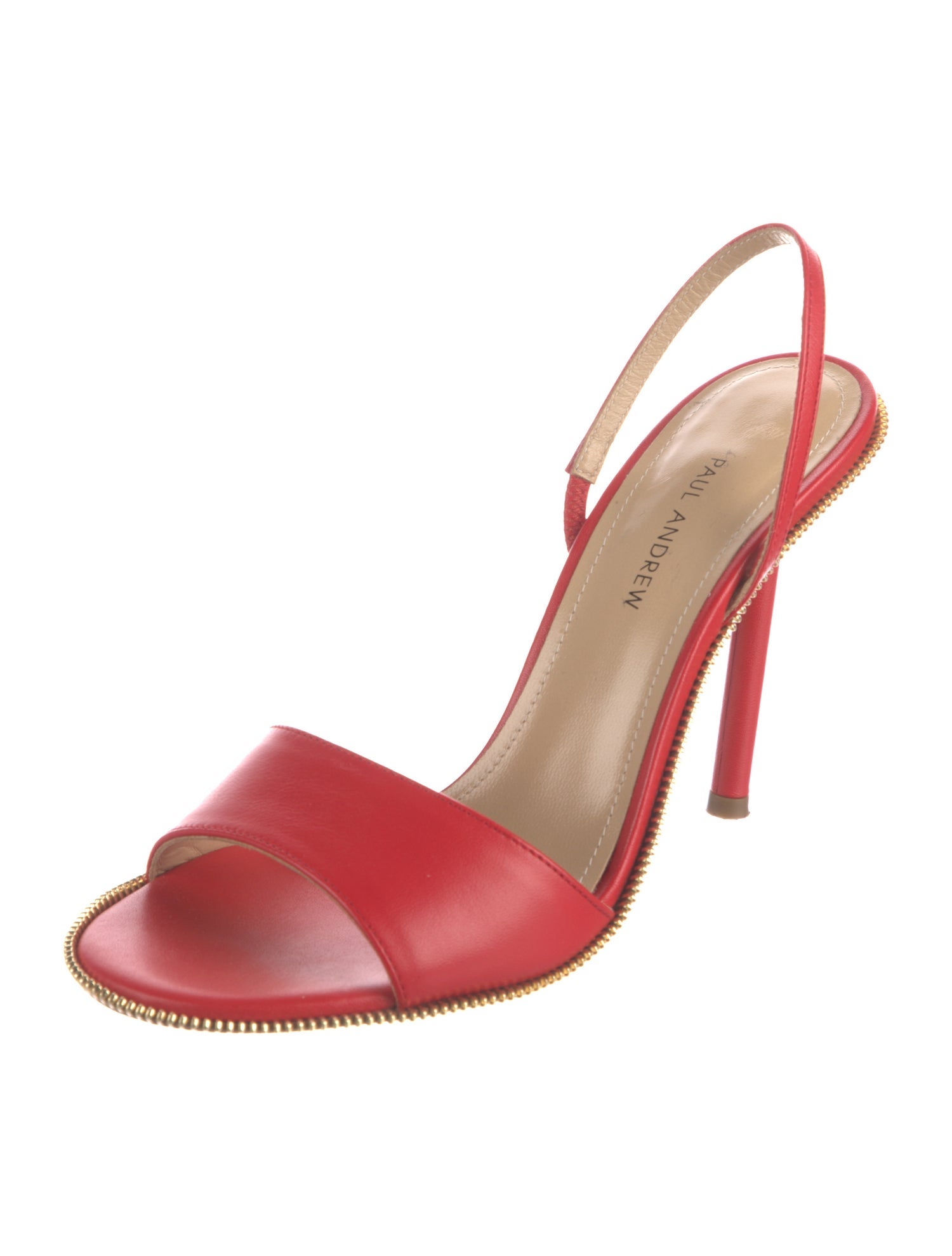 Paul Andrew Leather Slingback Sandals