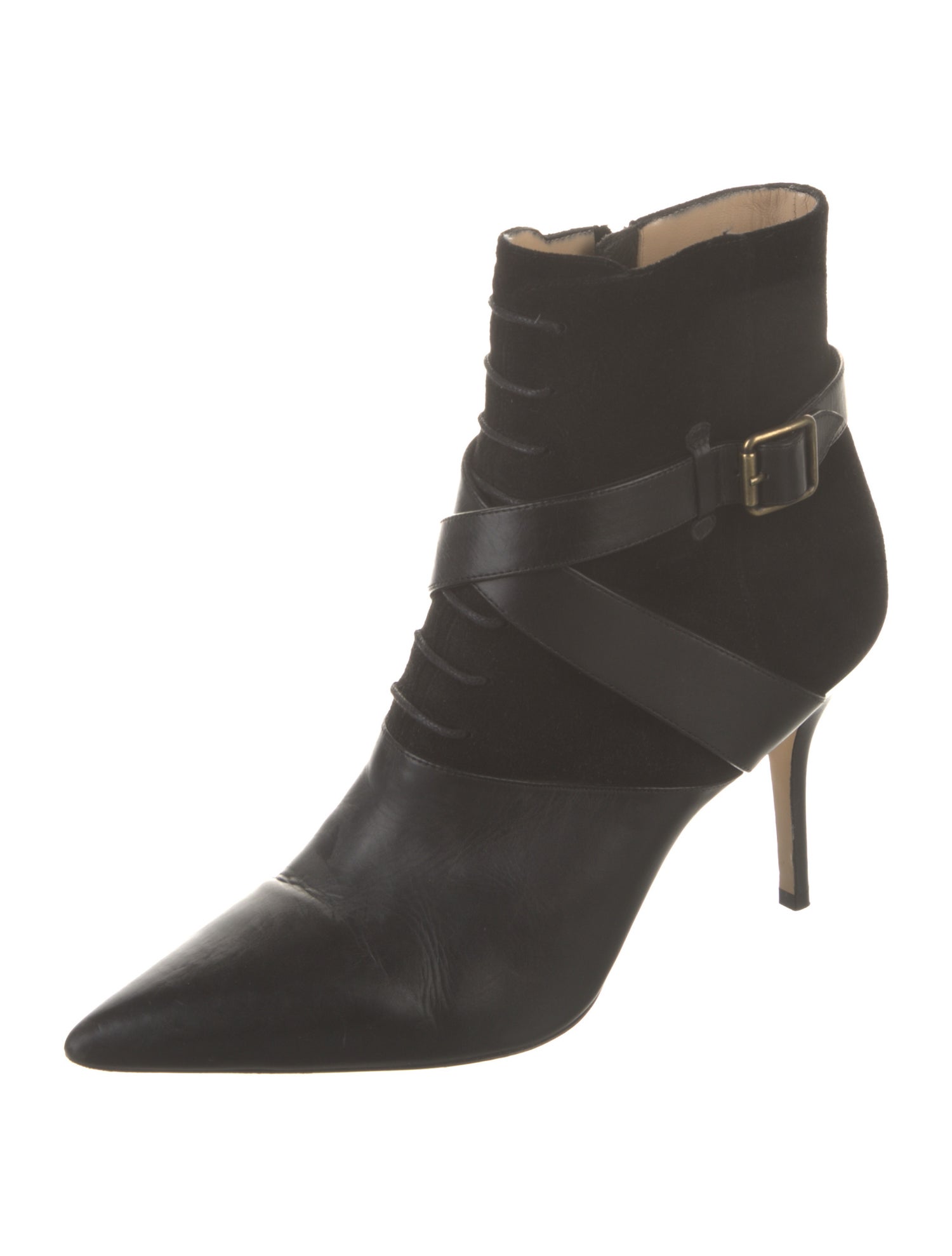 Paul Andrew Leather Leather Trim Embellishment Boots