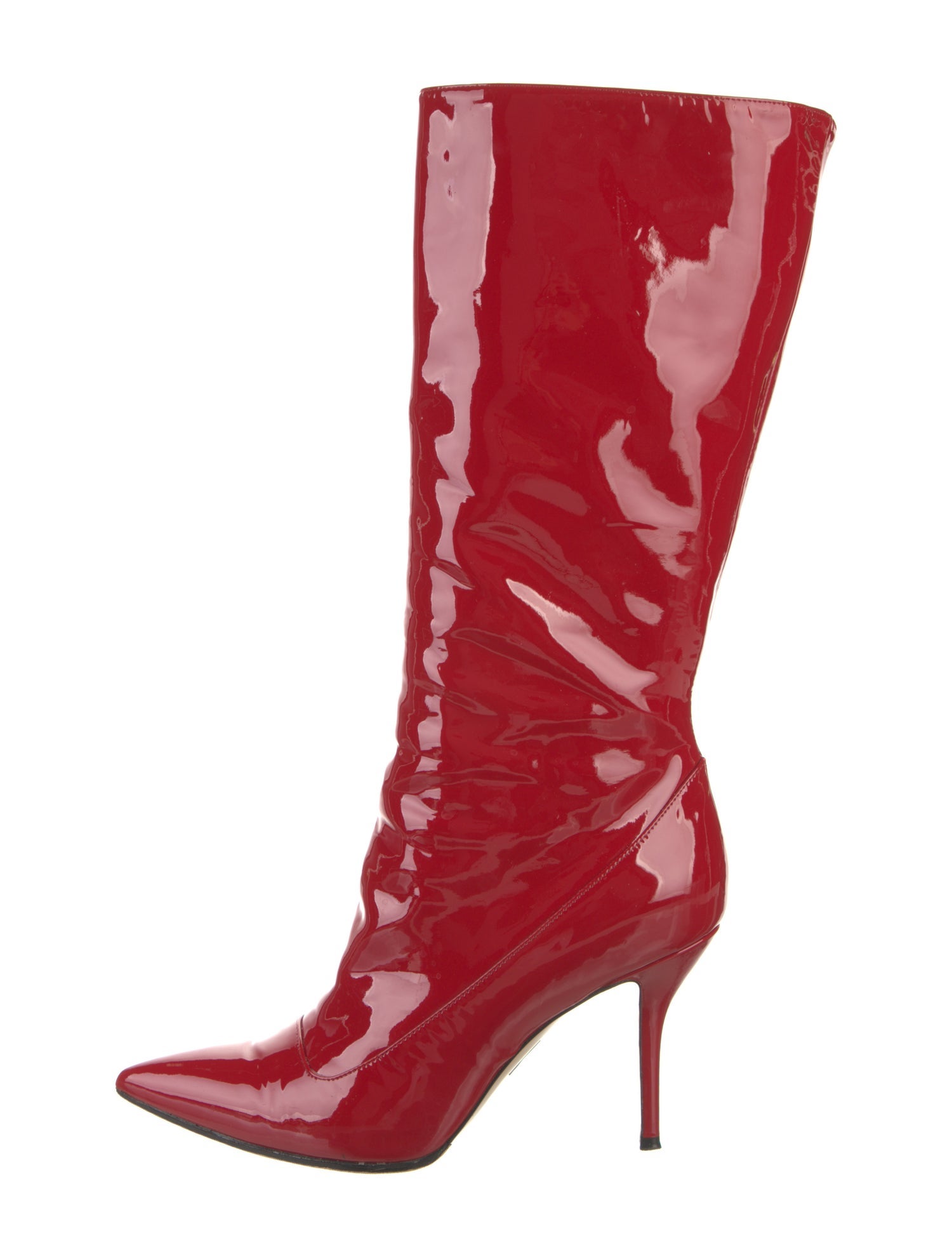 Paul Andrew Patent Leather Lace-Up Boots