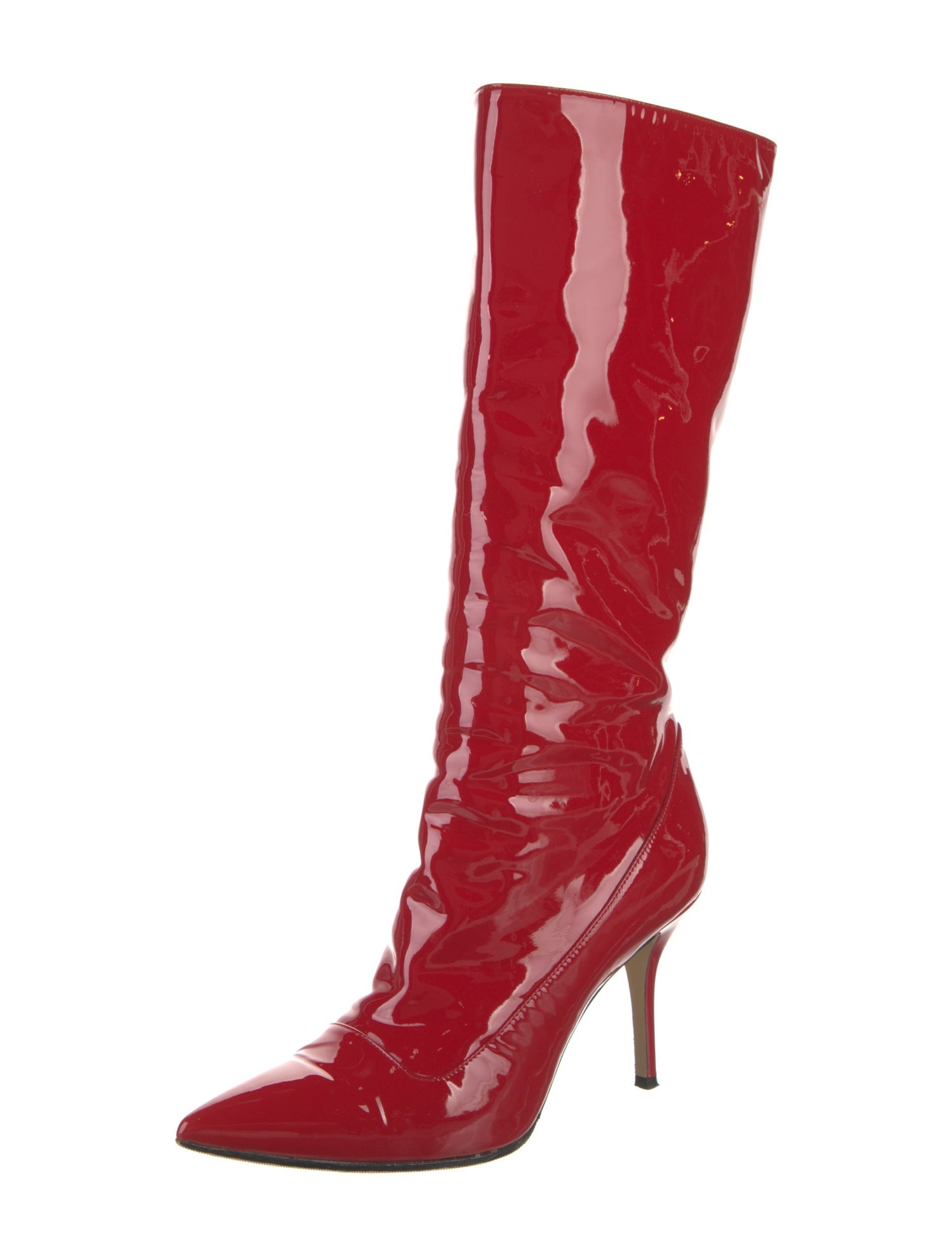 Paul Andrew Patent Leather Lace-Up Boots