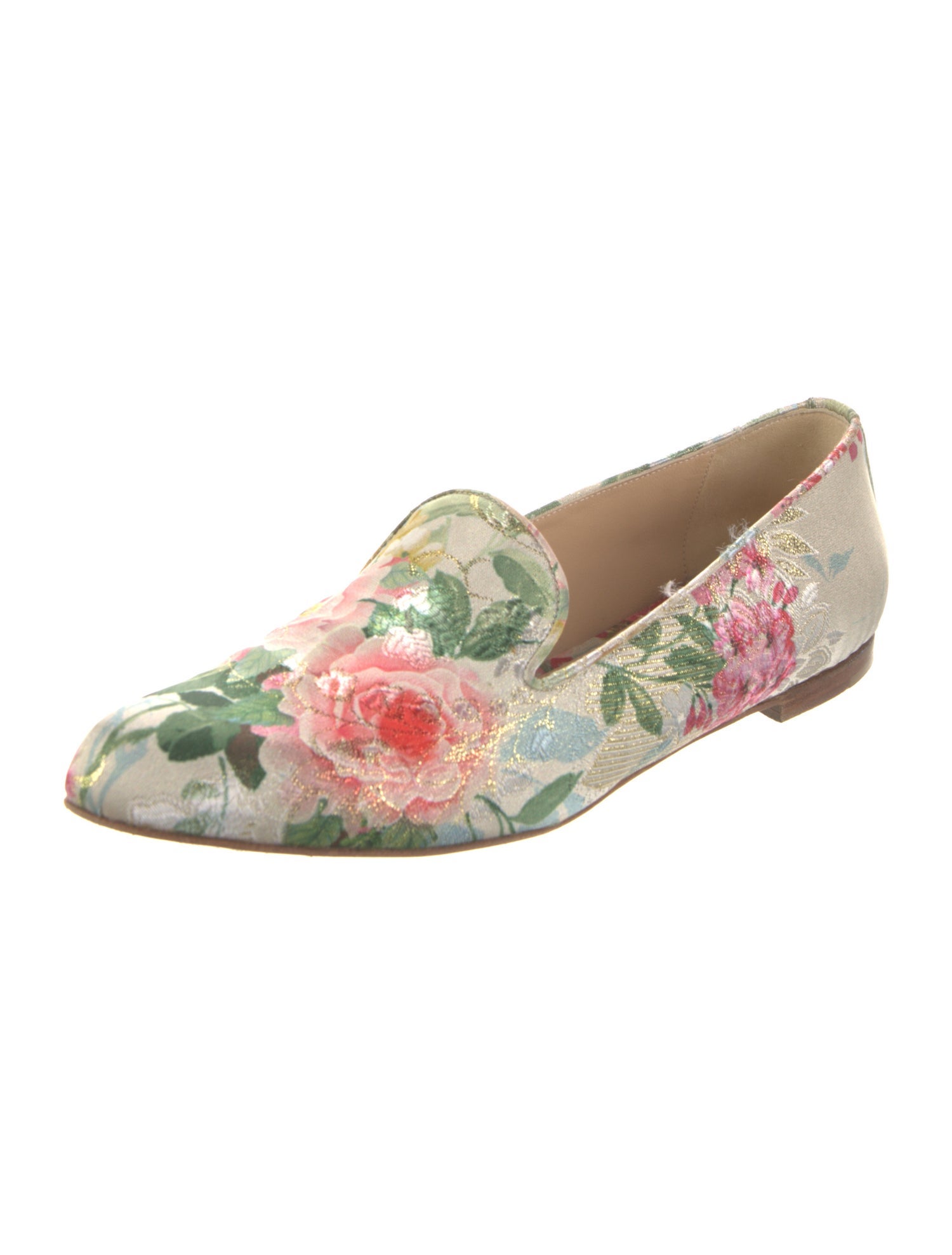 Paul Andrew Canvas Floral Print Ballet Flats
