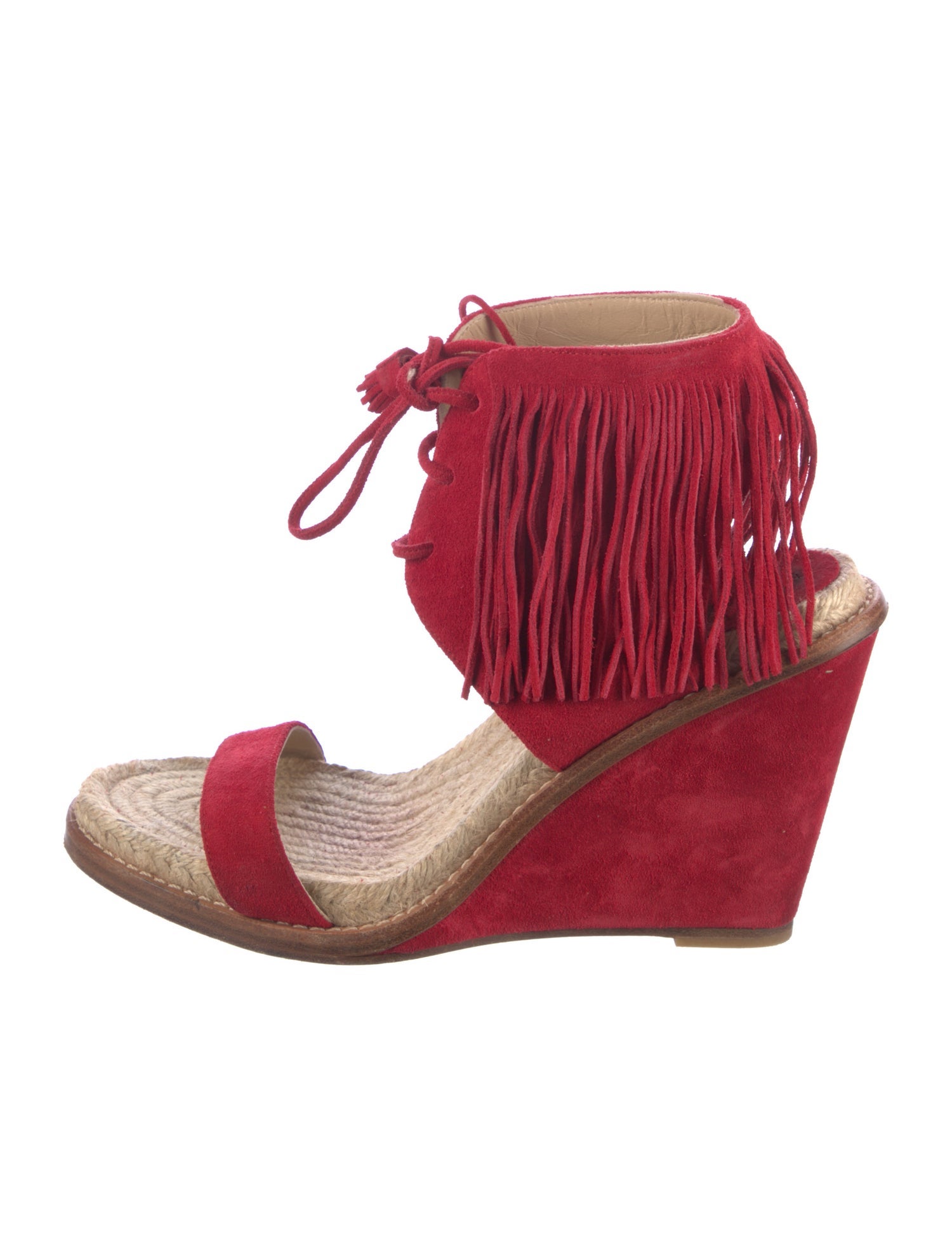 Paul Andrew Suede Tassel Accents Espadrilles