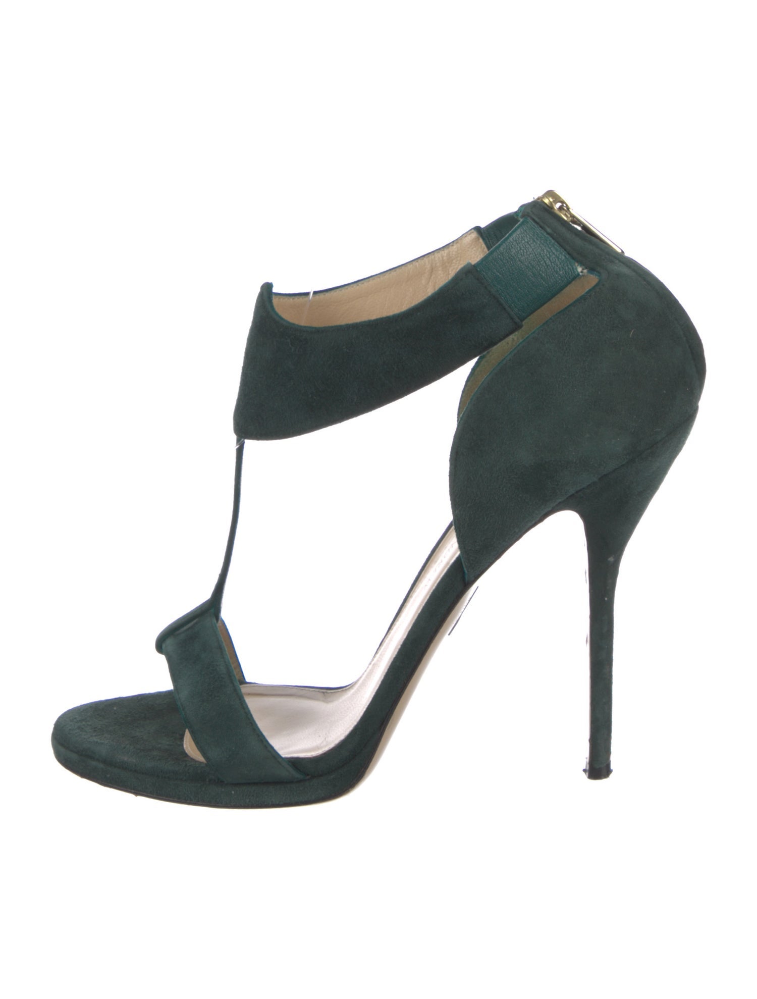 Paul Andrew Suede T-Strap Sandals