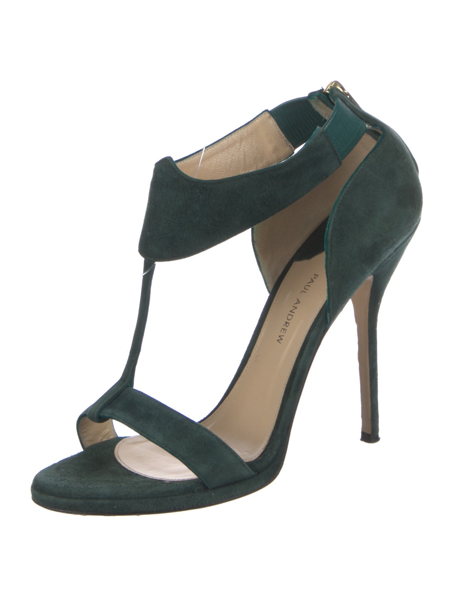 Paul Andrew Suede T-Strap Sandals