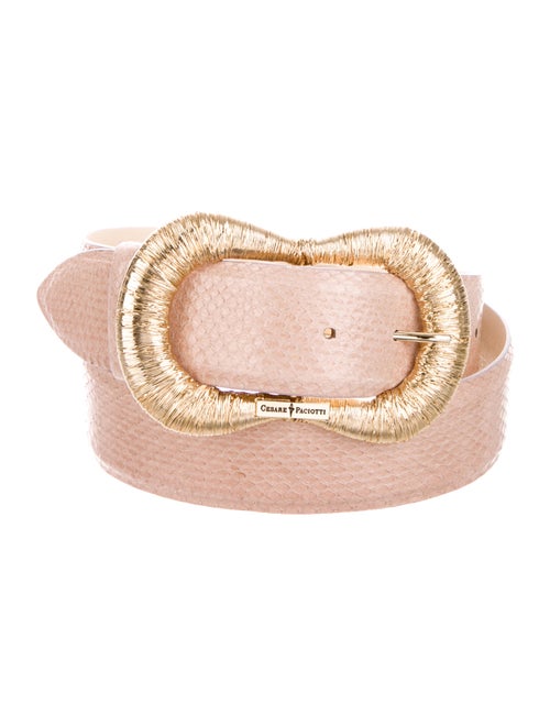 Paciotti Leather Belt Gold