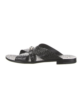 Paciotti Leather Printed Slides