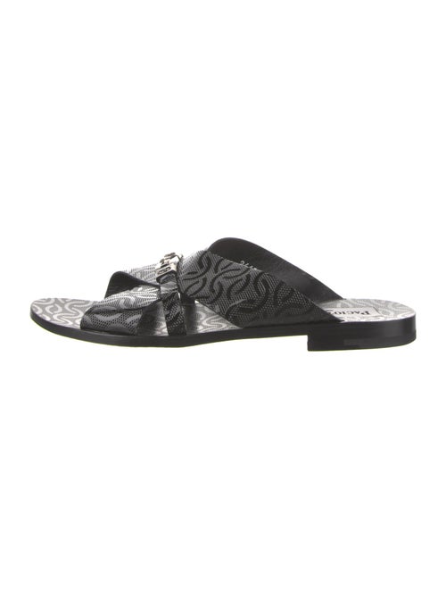 Paciotti Leather Printed Slides