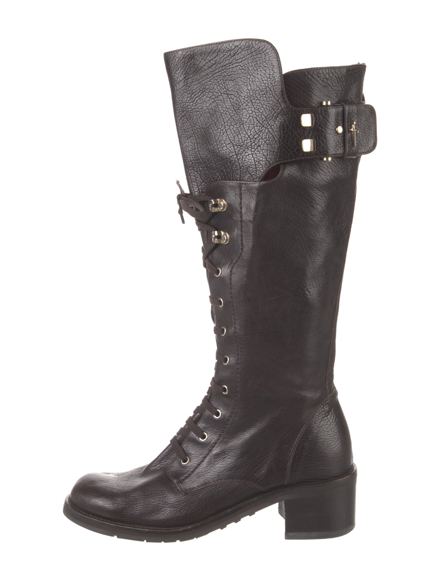 Paciotti Leather Combat Boots