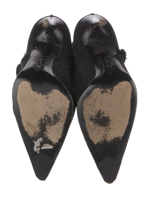 Paciotti Suede Fur Trim Lace-Up Boots