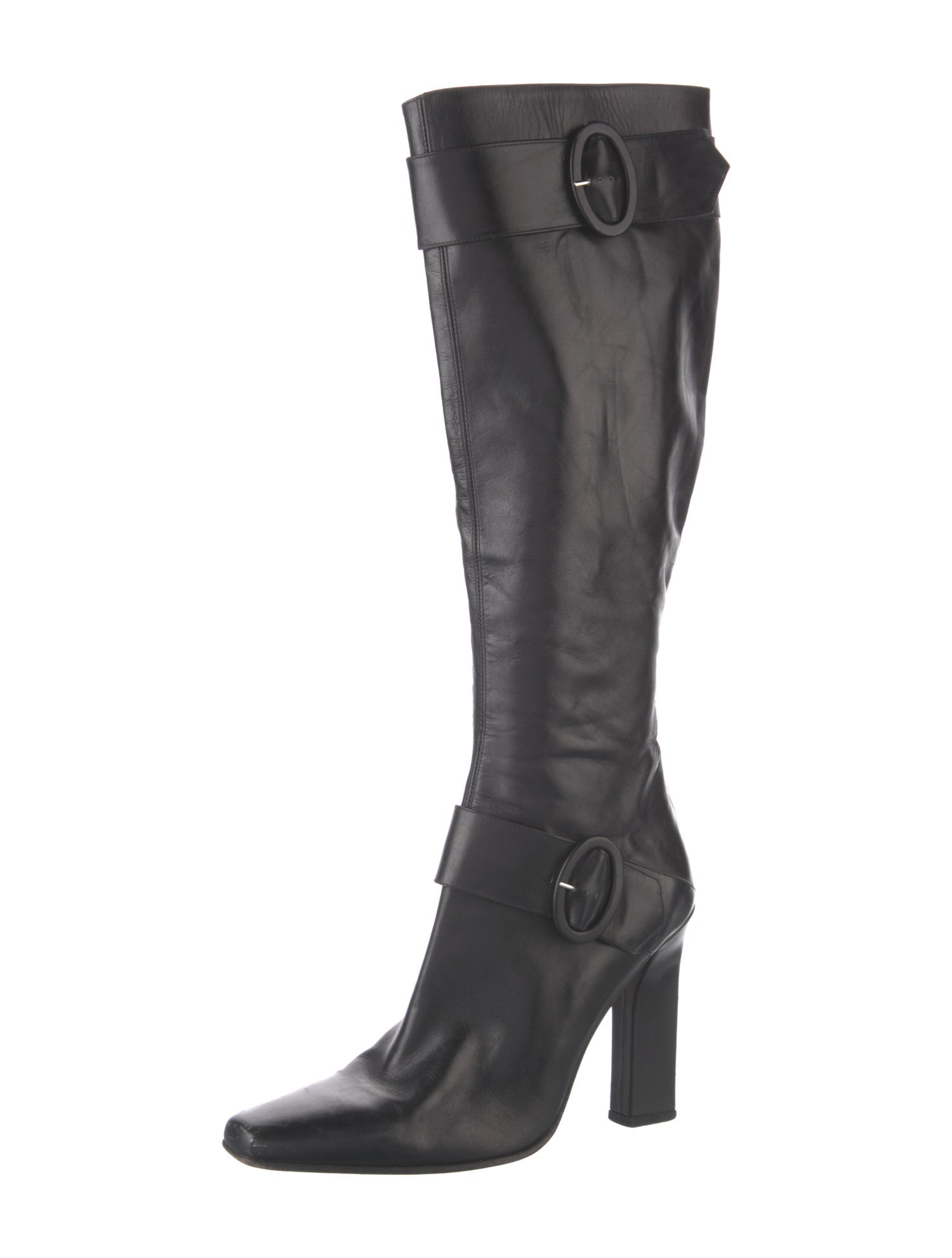 靴 CHANEL 2002 Leather Boots Chanel Vintage 2002 Riding Boots - Black Boots, Shoes - CHA1360600