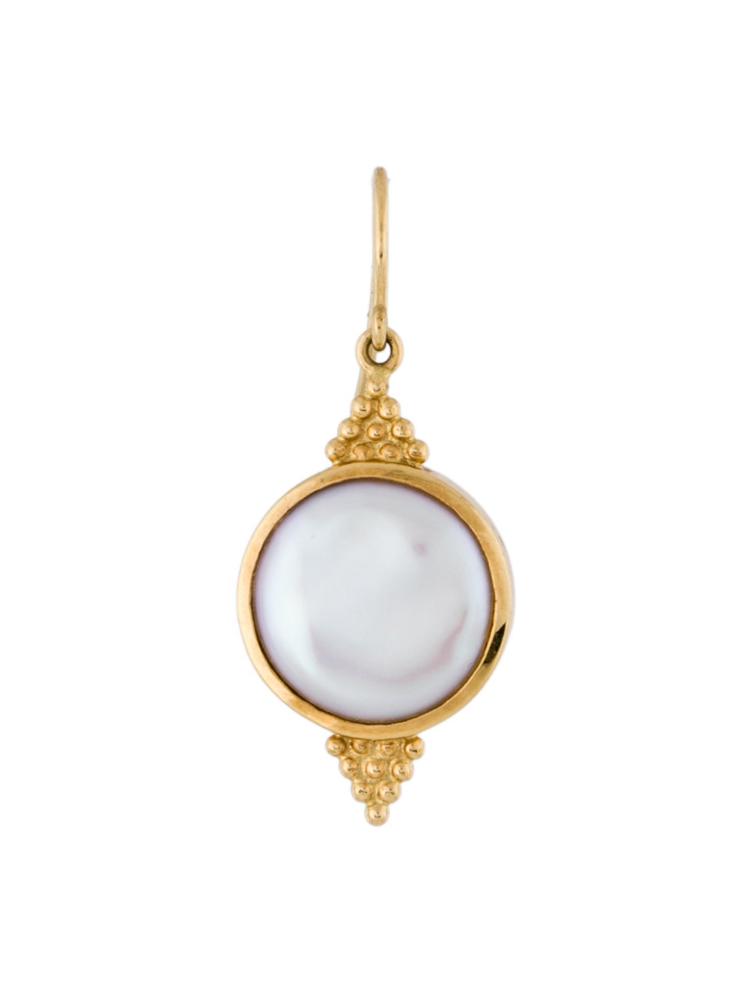Paula Crevoshay 18K Pearl Single Drop Earring