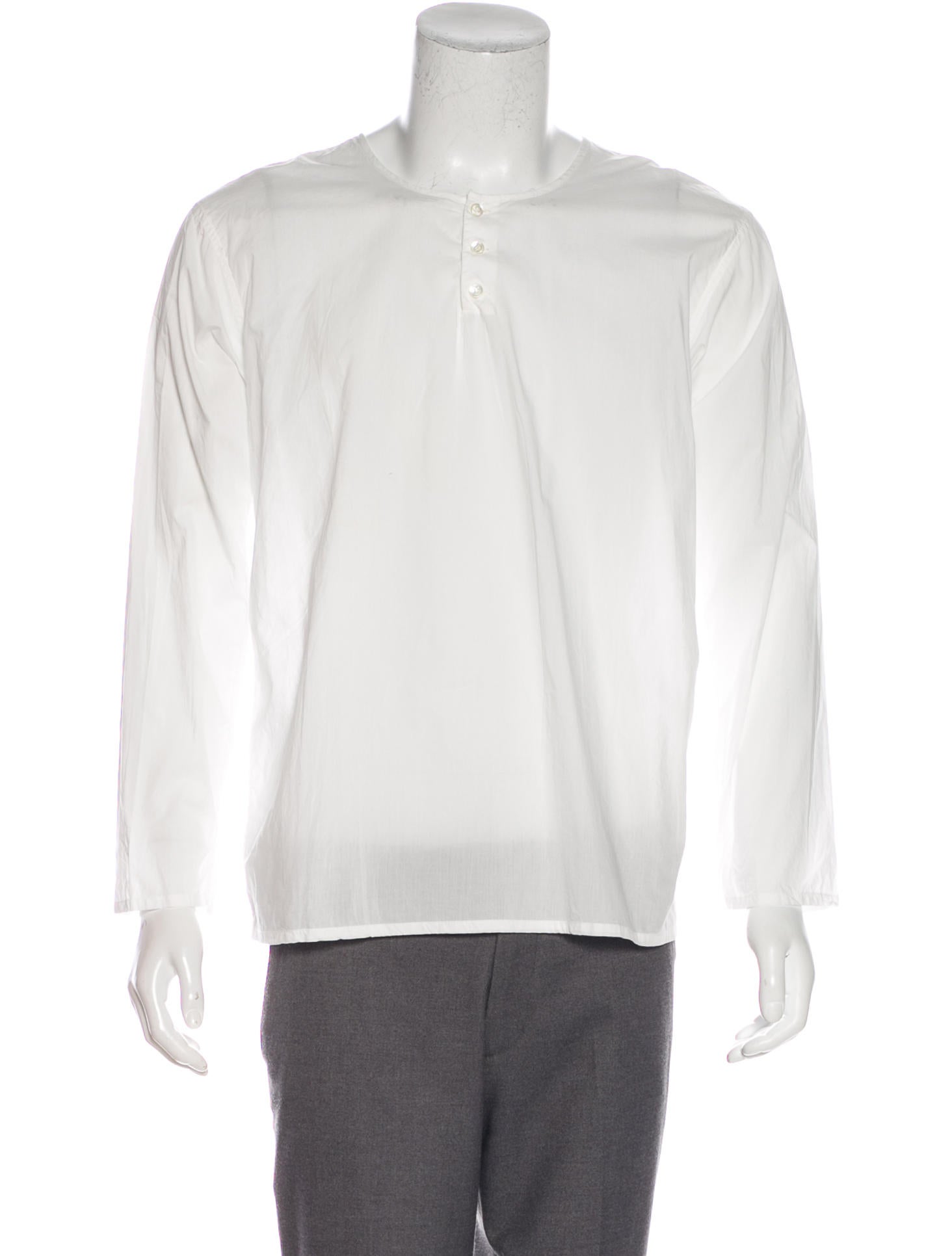 Paul Harnden Shoemakers Grandpa Pullover Shirt w/ Tags - White T