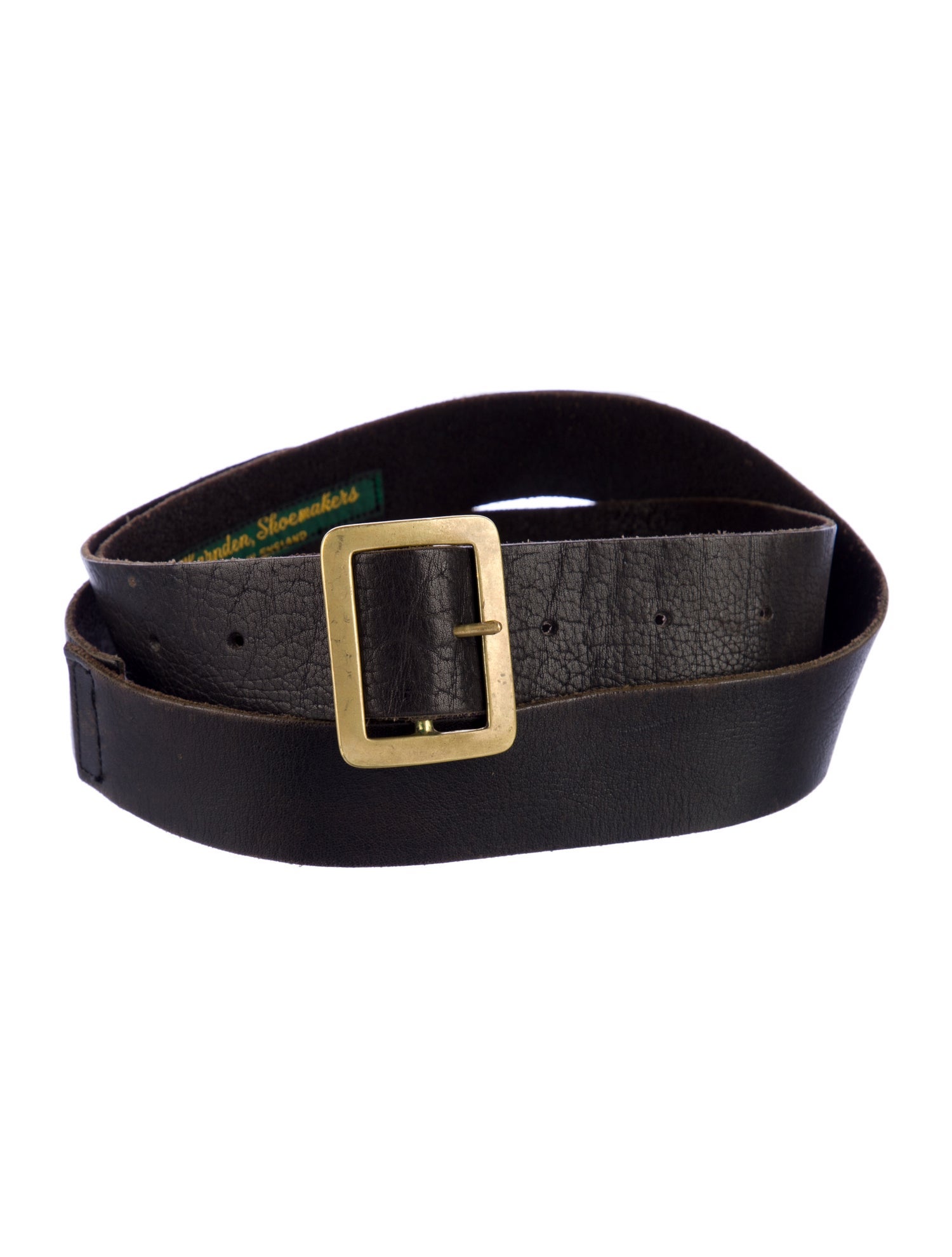 小物 Paul Harnden Shoemakers Leather Belt Pre-Loved Paul Harnden Shoemakers Black Leather Belt