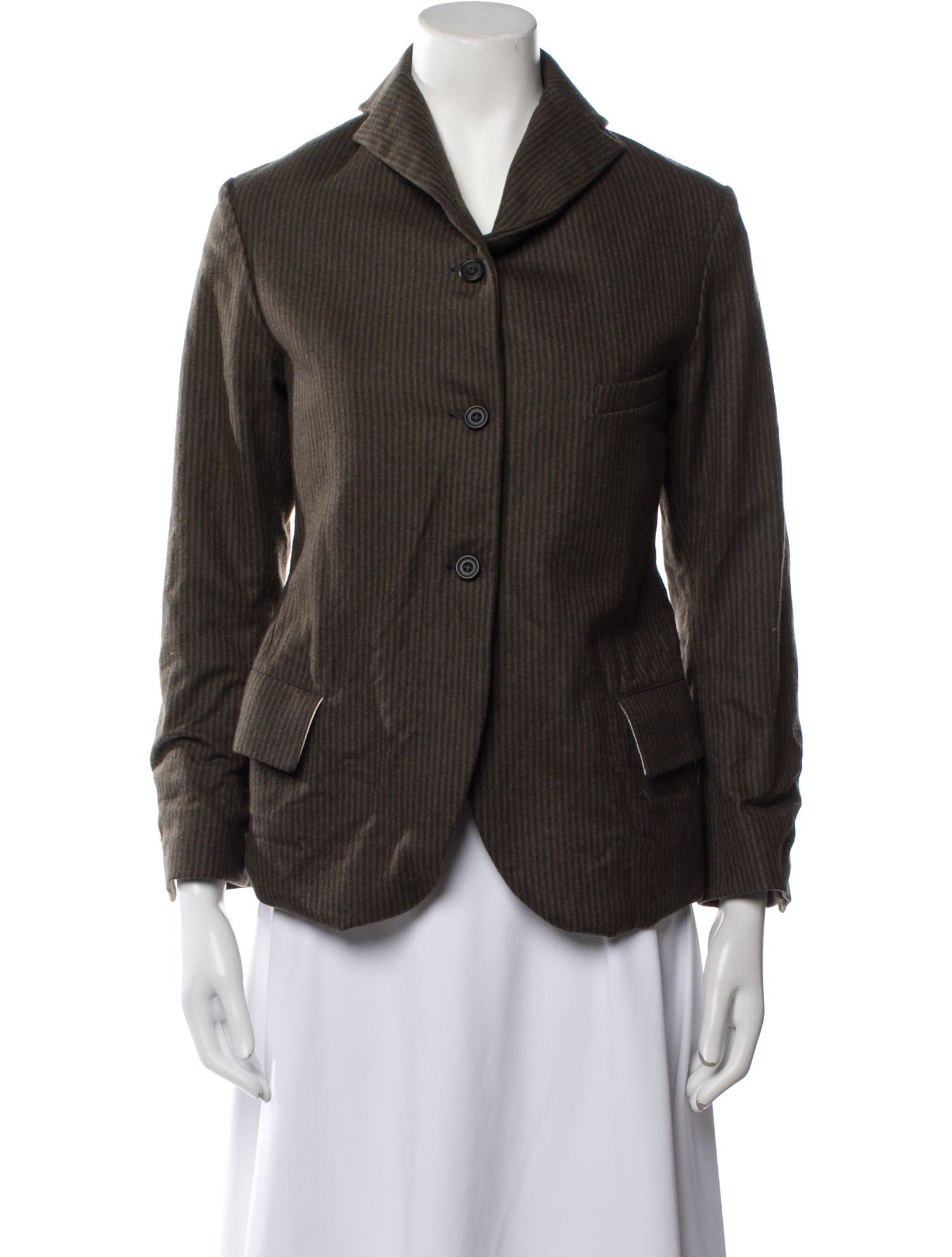 Paul Harnden Shoemakers Wool Striped Blazer