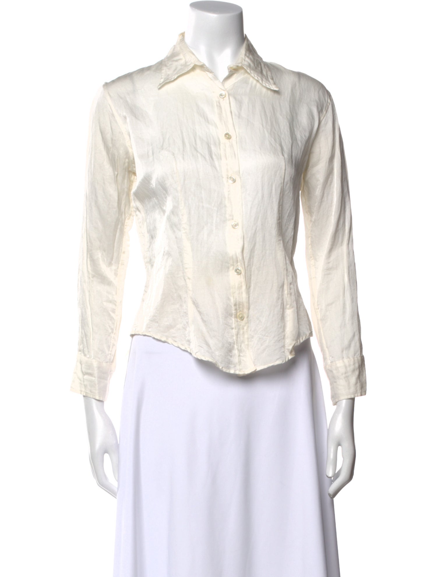 Paul Harnden Shoemakers Three-Quarter Sleeve Button-Up Top