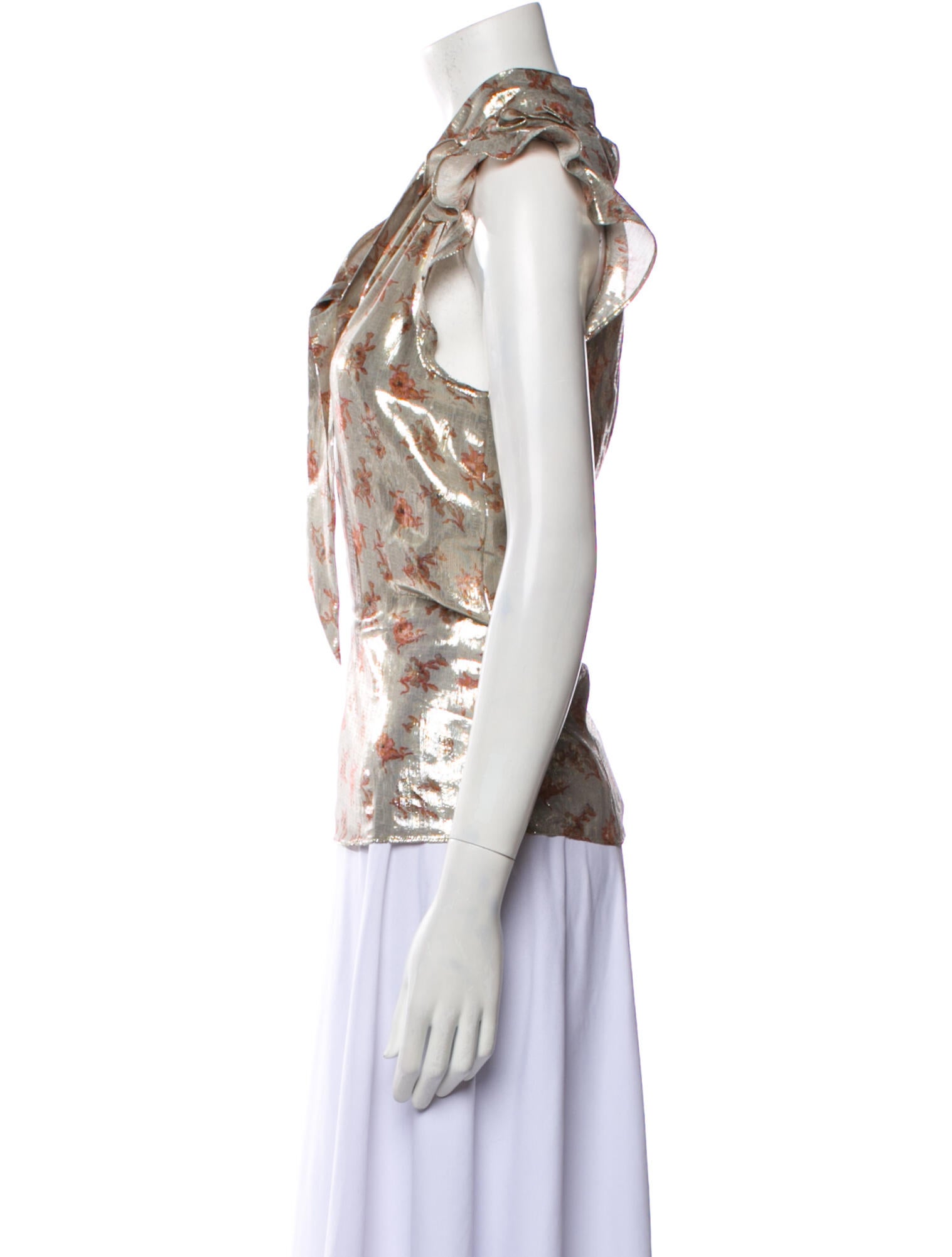 Paige Gamble Silk Floral Print Blouse