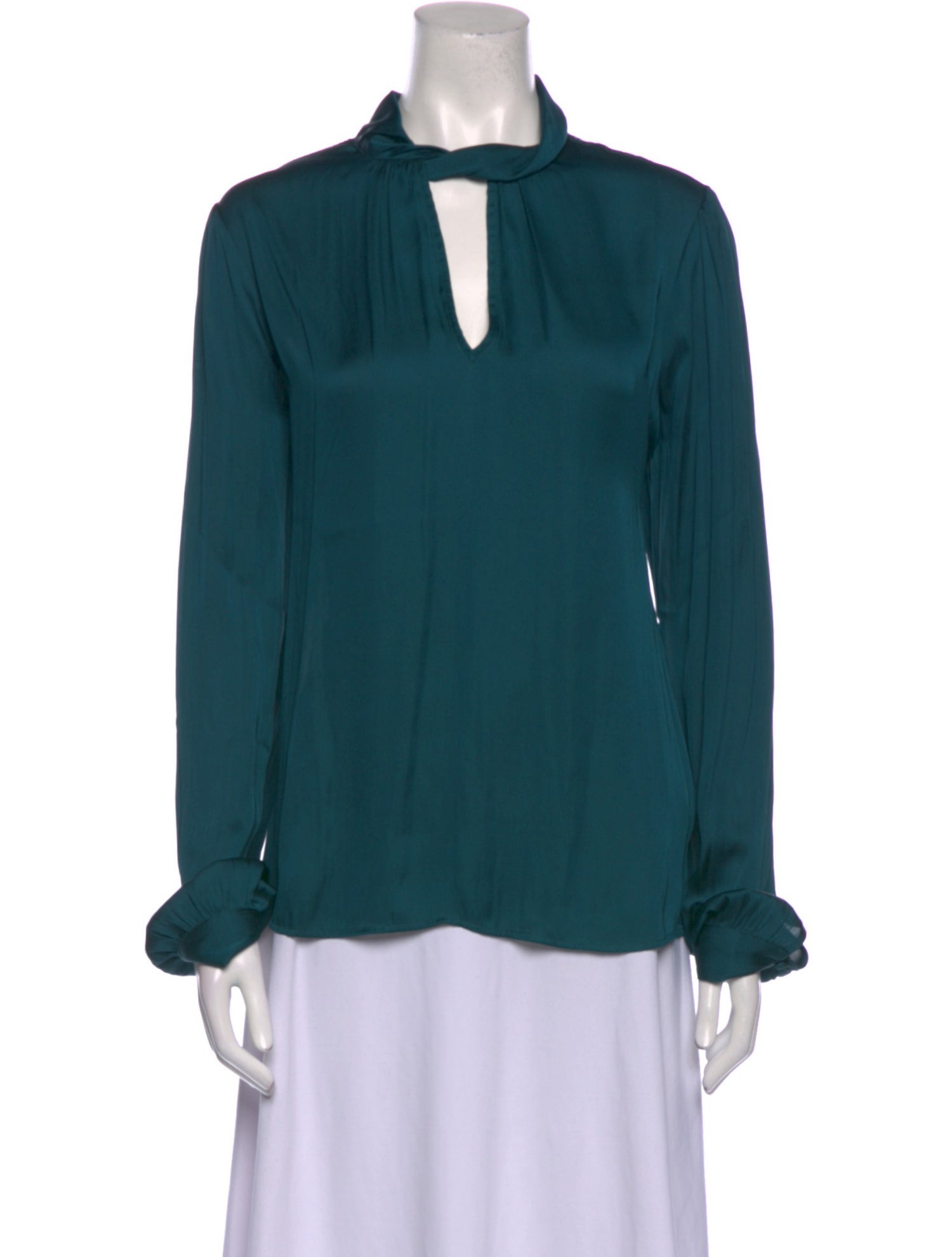 Paige Gamble Mock Neck Long Sleeve Blouse