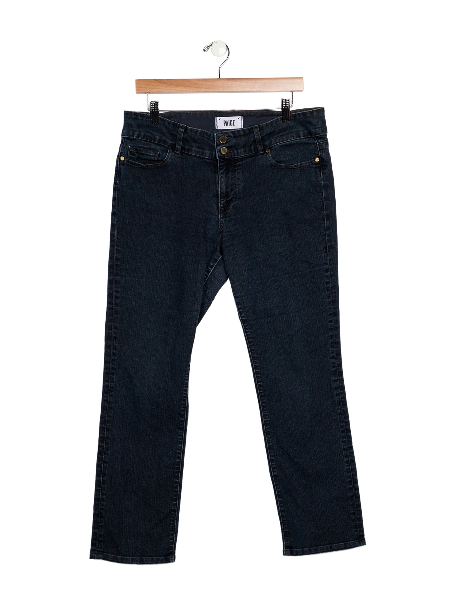 Paige Denim Mid-Rise Straight Leg Jeans