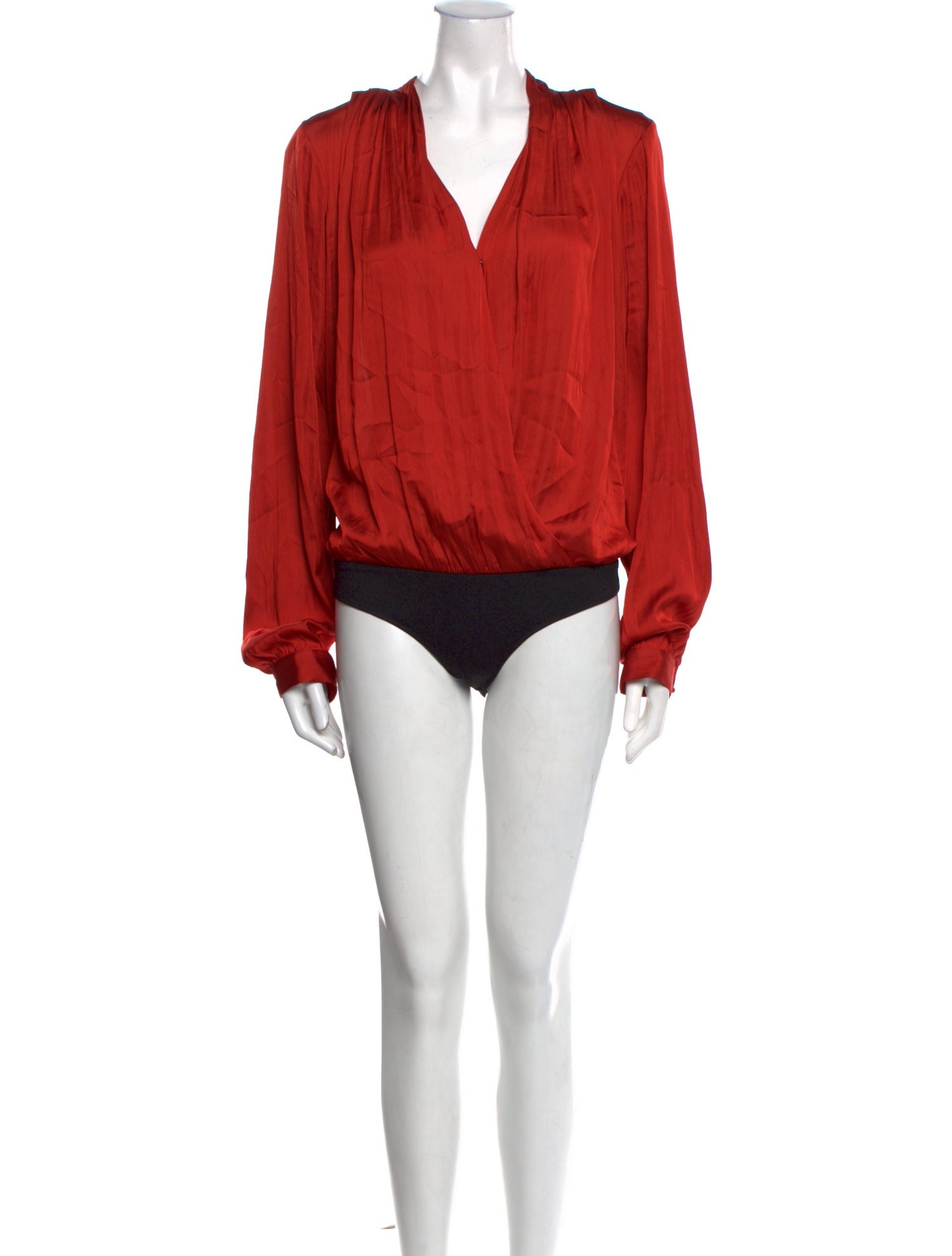 Paige Gamble V-Neck Long Sleeve Bodysuit