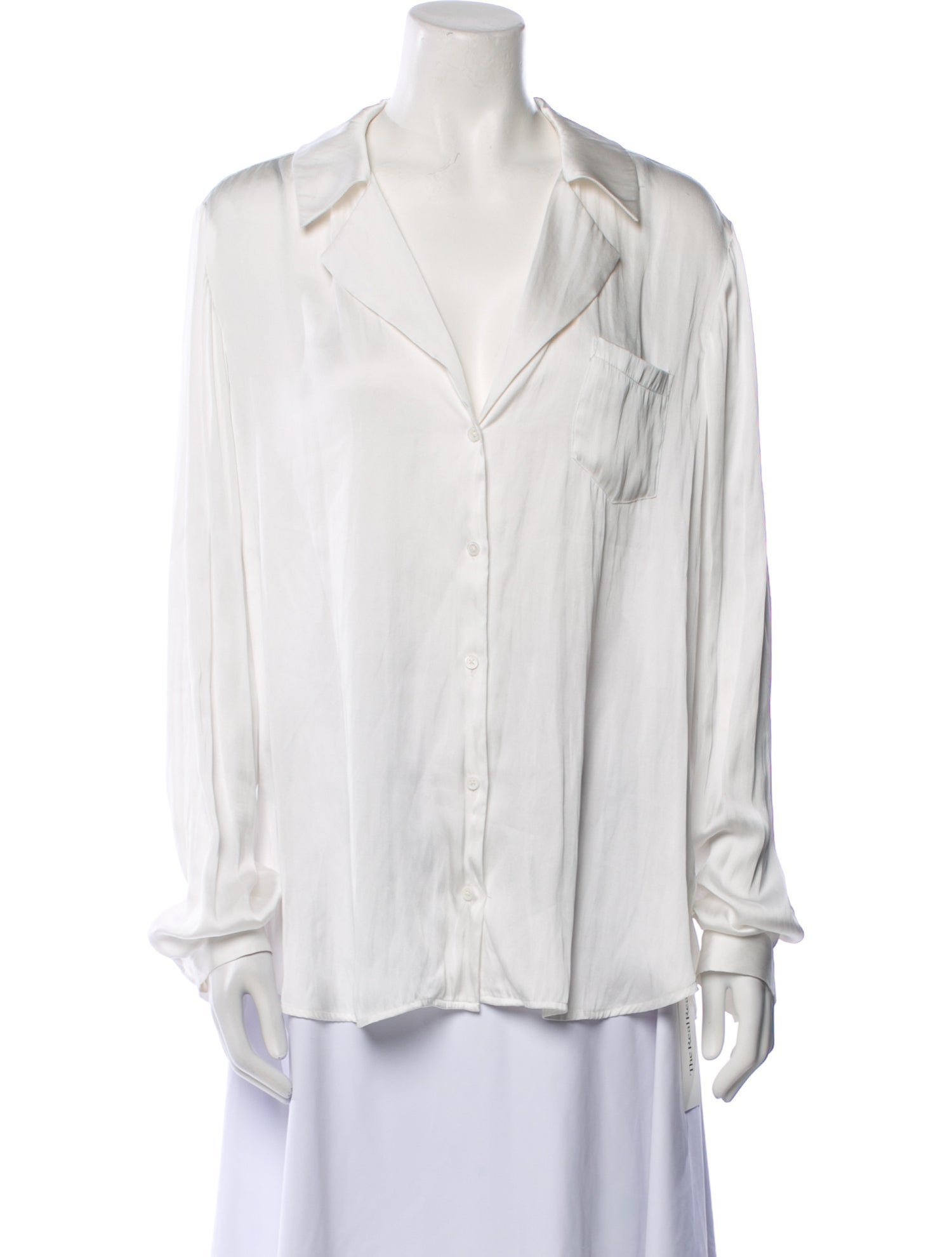 Paige Gamble V-Neck Long Sleeve Button-Up Top