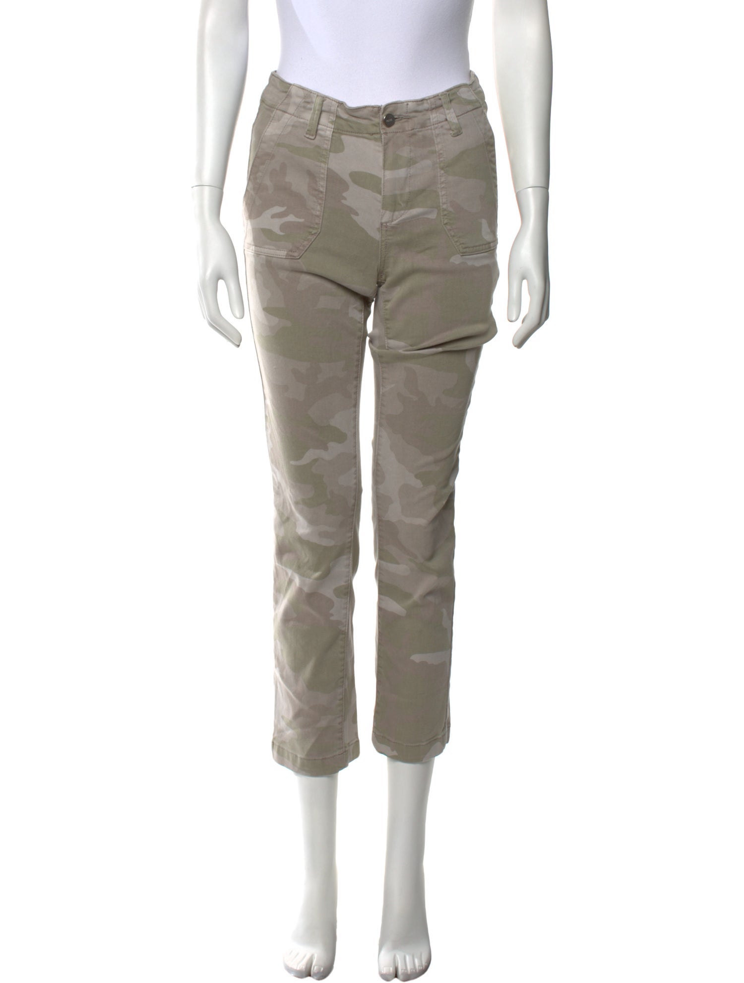 Paige Gamble Camouflage Print Straight Leg Pants