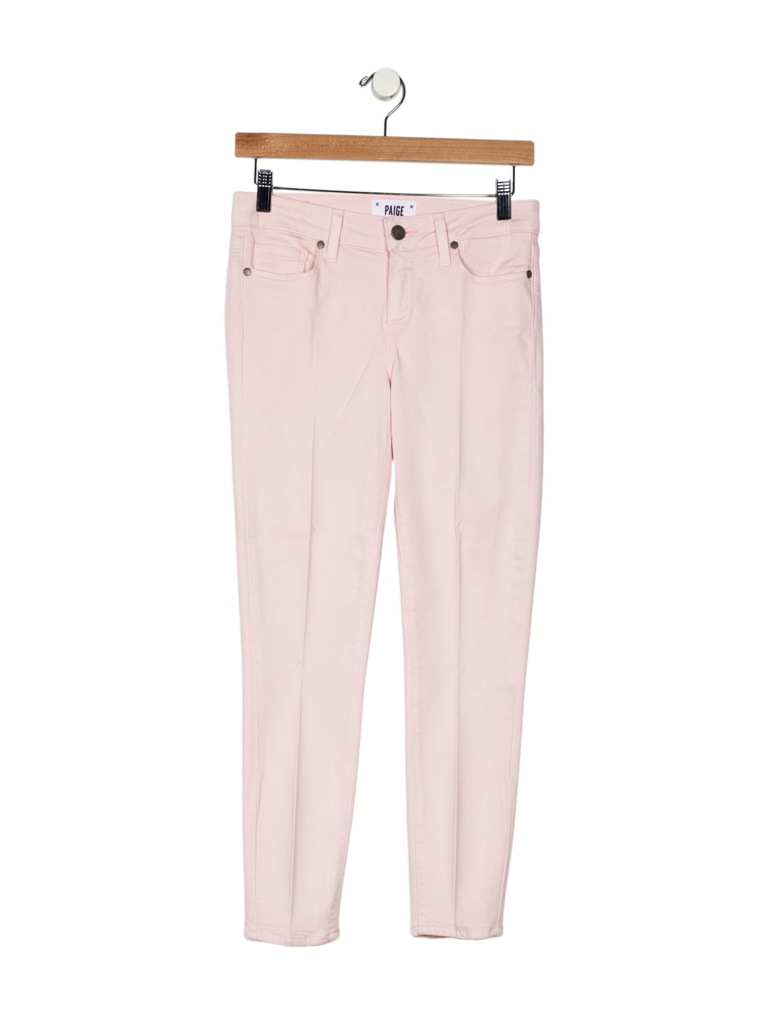 Paige Gamble Low-Rise Skinny Leg Jeans