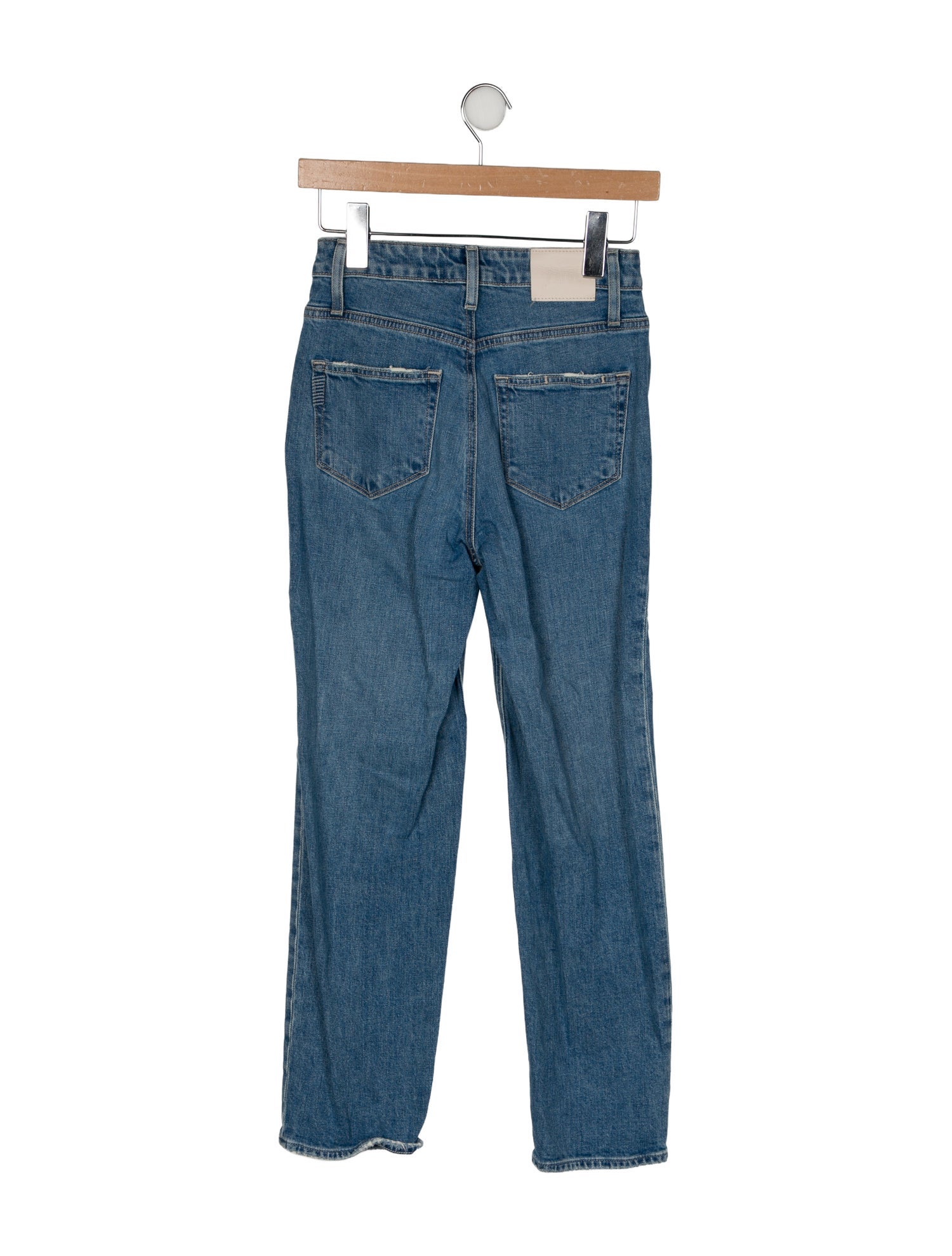 Paige Gamble Mid-Rise Straight Leg Jeans