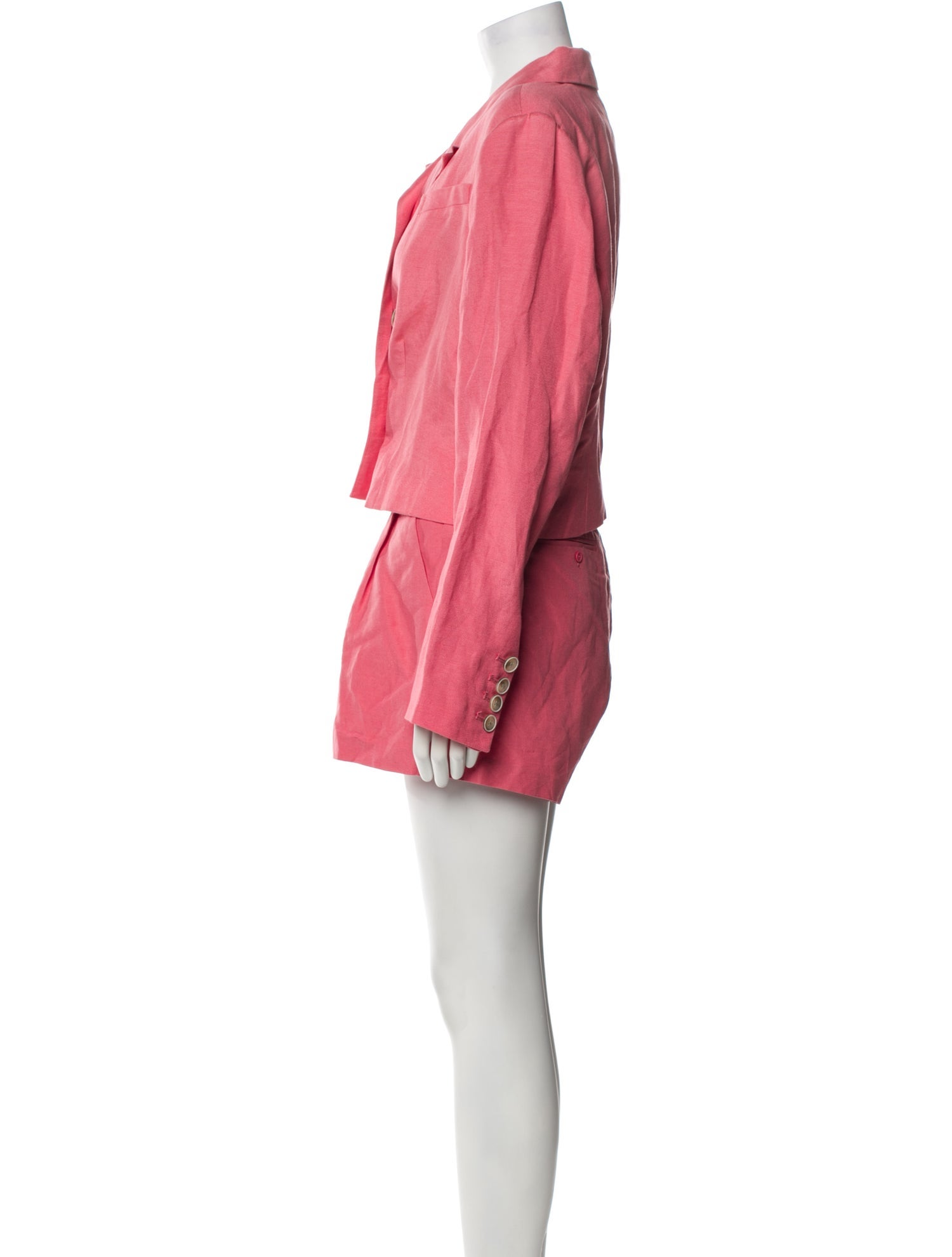 Paige Gamble Linen Pleated Accents Short Set