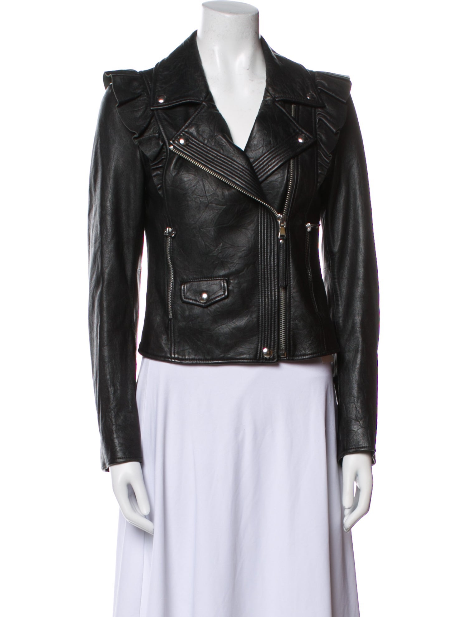 Paige Gamble Leather Biker Jacket