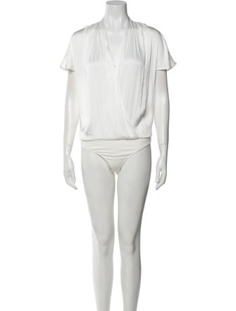 Paige Gamble V-Neck Short Sleeve Bodysuit