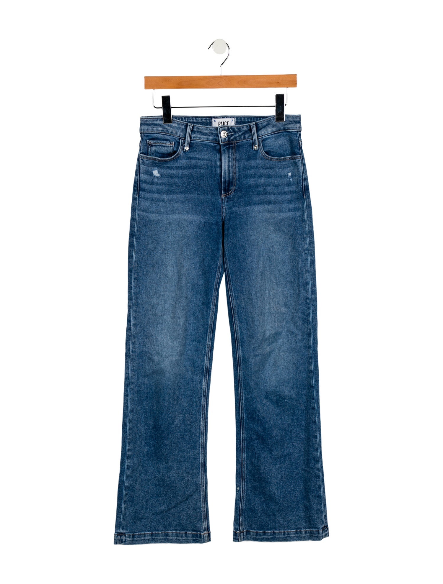 Paige Gamble Mid-Rise Wide Leg Jeans
