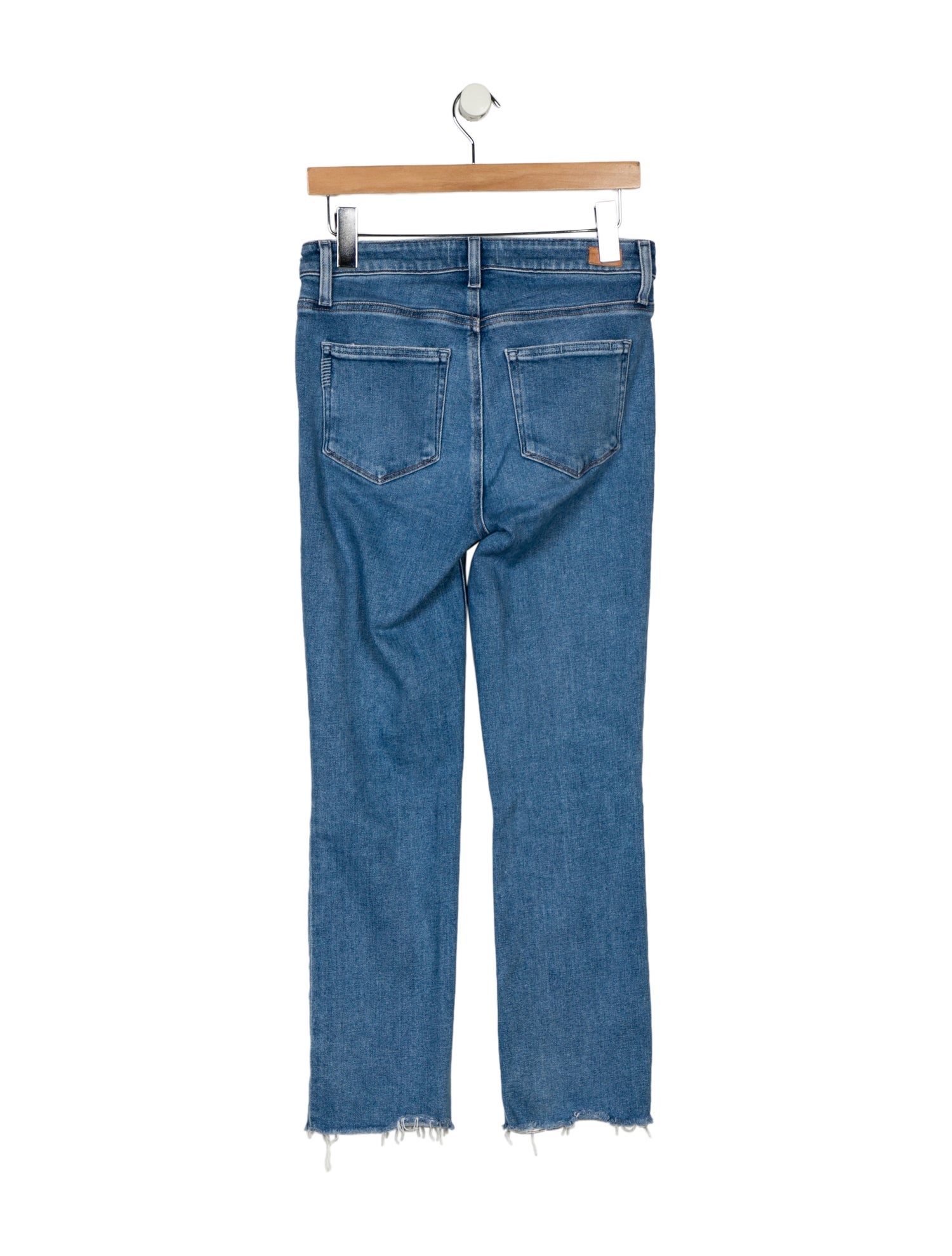 Paige Gamble Mid-Rise Straight Leg Jeans