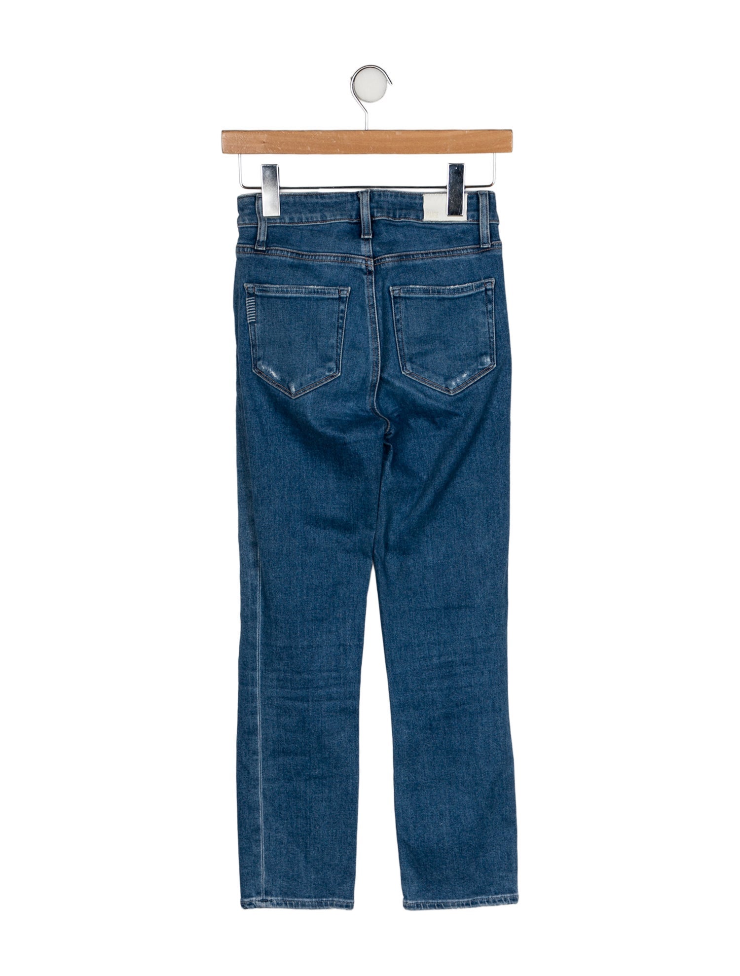 Paige Gamble Mid-Rise Straight Leg Jeans