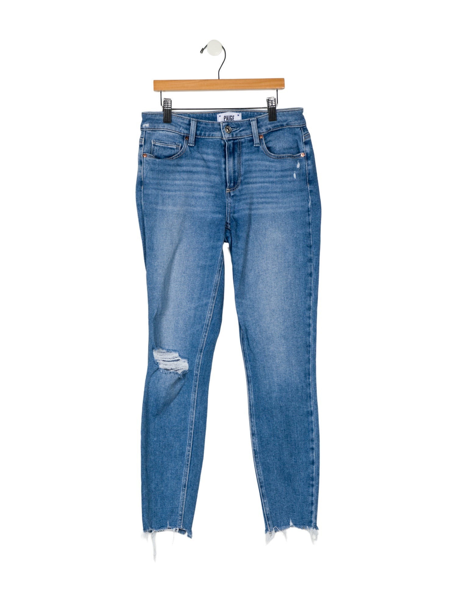 Paige Gamble Mid-Rise Skinny Leg Jeans