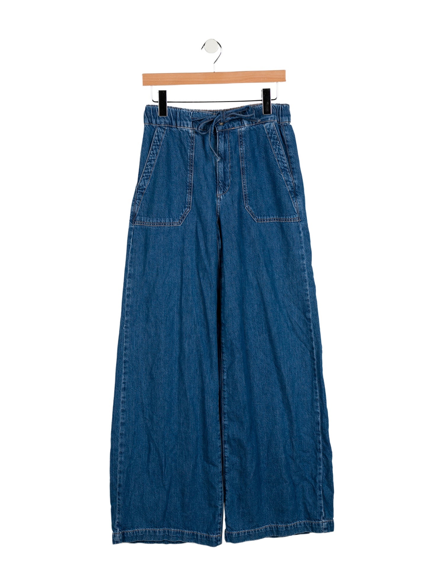 Paige Gamble Mid-Rise Wide Leg Jeans