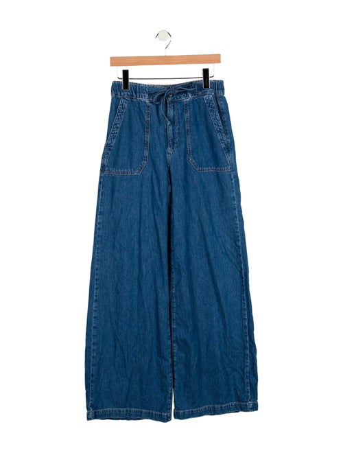 Paige Gamble Mid-Rise Wide Leg Jeans