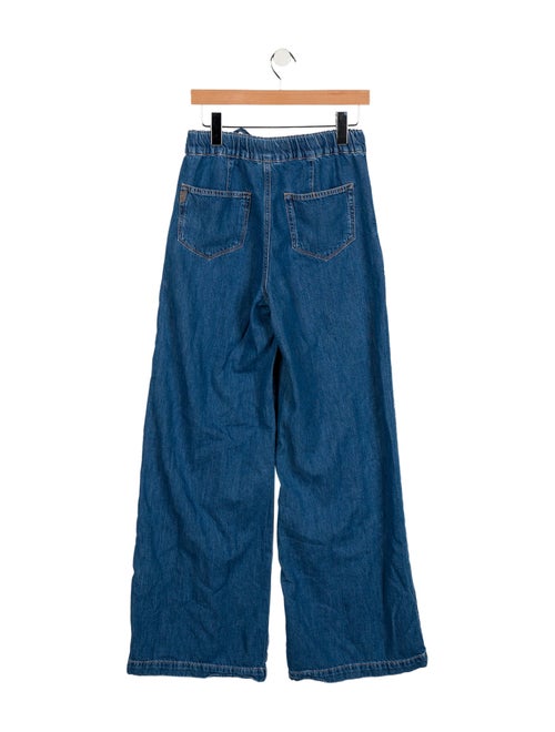 Paige Gamble Mid-Rise Wide Leg Jeans