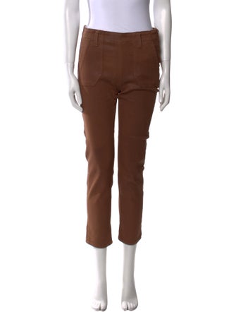 Paige Gamble Mid-Rise Straight Leg Jeans