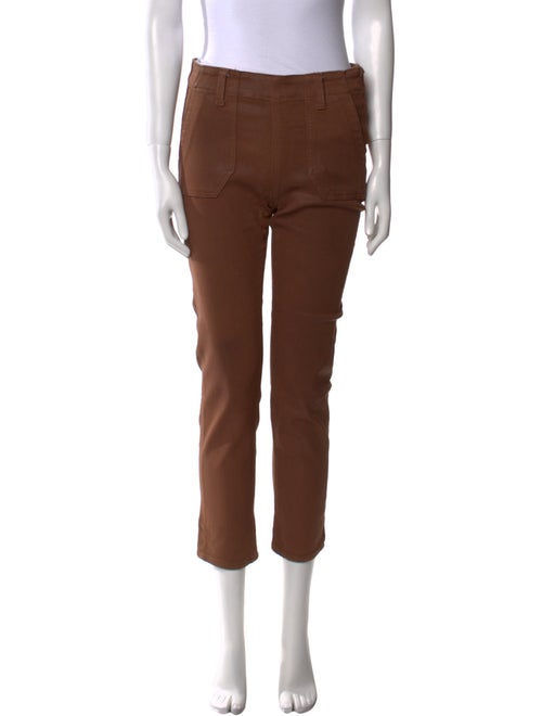 Paige Gamble Mid-Rise Straight Leg Jeans