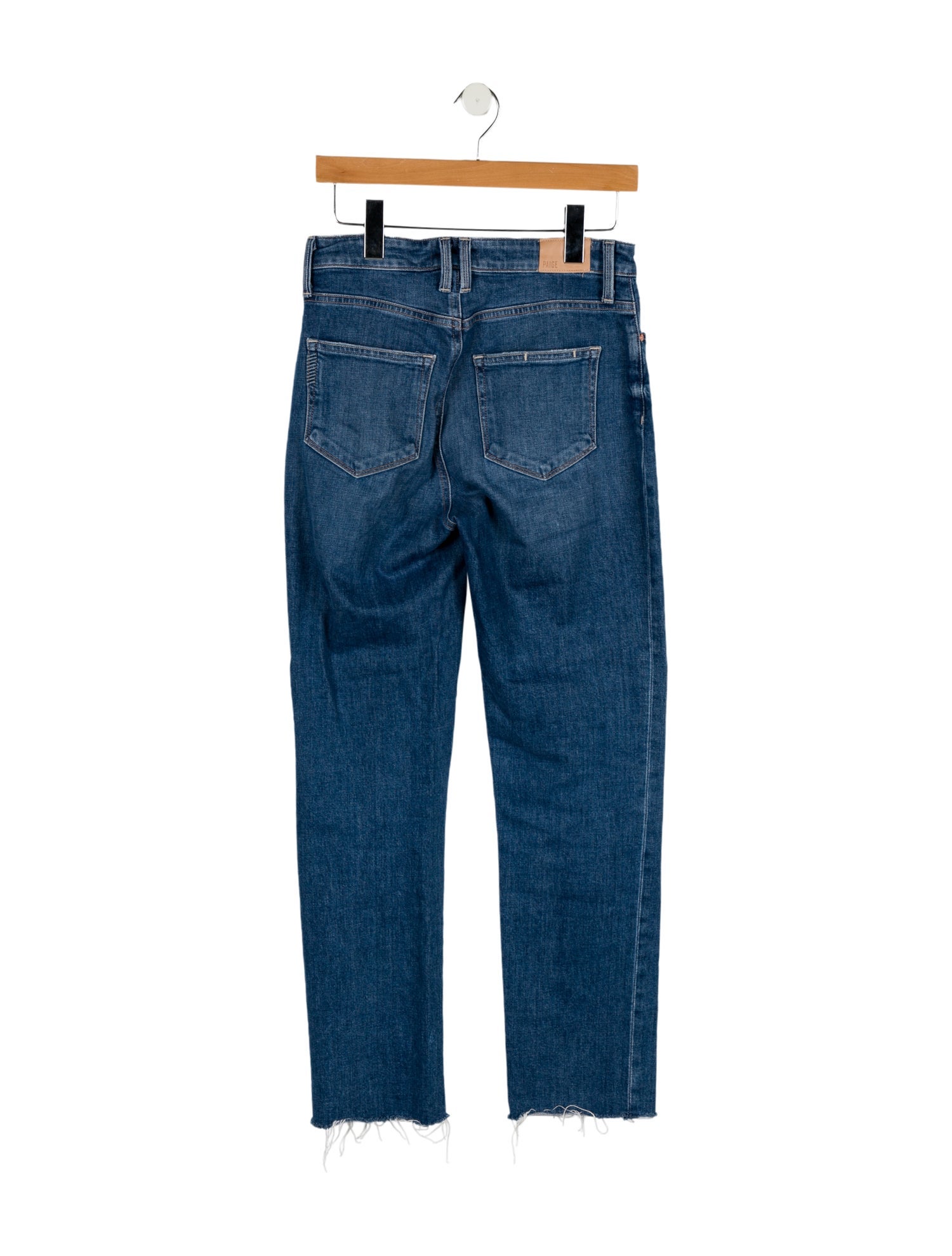 Paige Gamble Mid-Rise Straight Leg Jeans