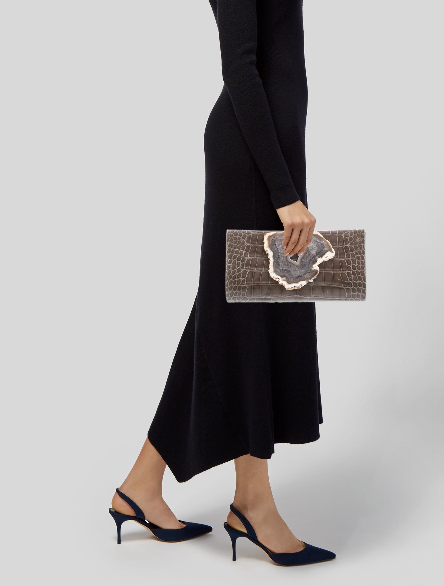 Paige Gamble Patent Leather Clutch